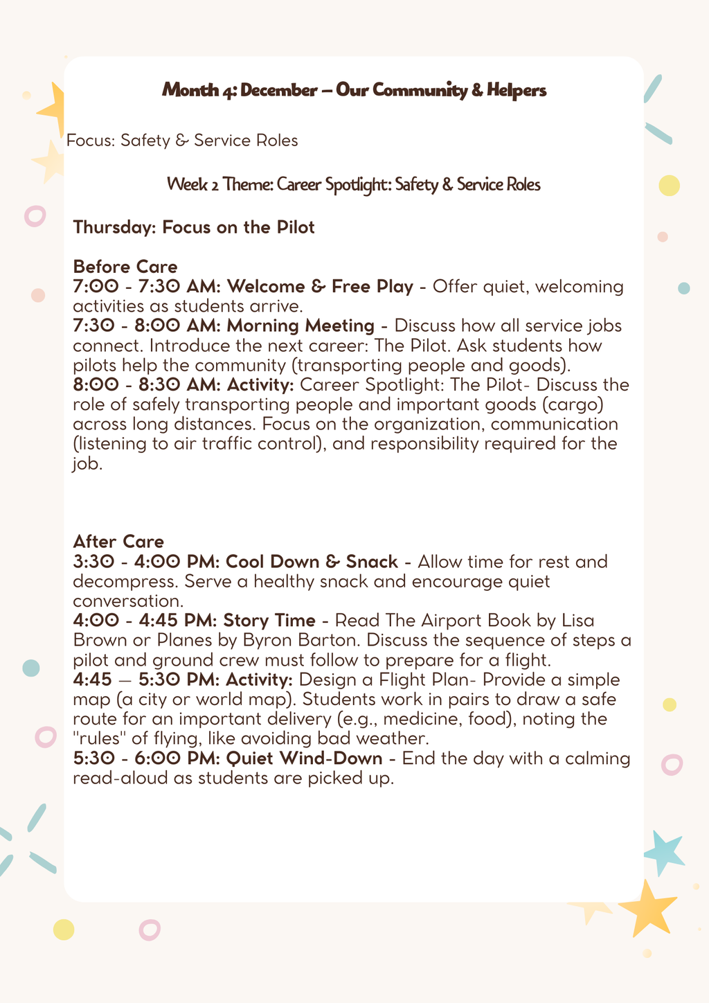 1st & 2nd Grade After-School & Before-Care Curriculum: Month 4 - Our Community & Helpers (December)
