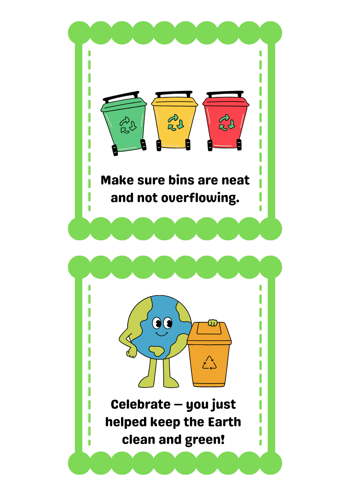 Sort and Recycle Life Skill Cards & Green Habits Tracker | Printable Recycling Flashcards for Kids