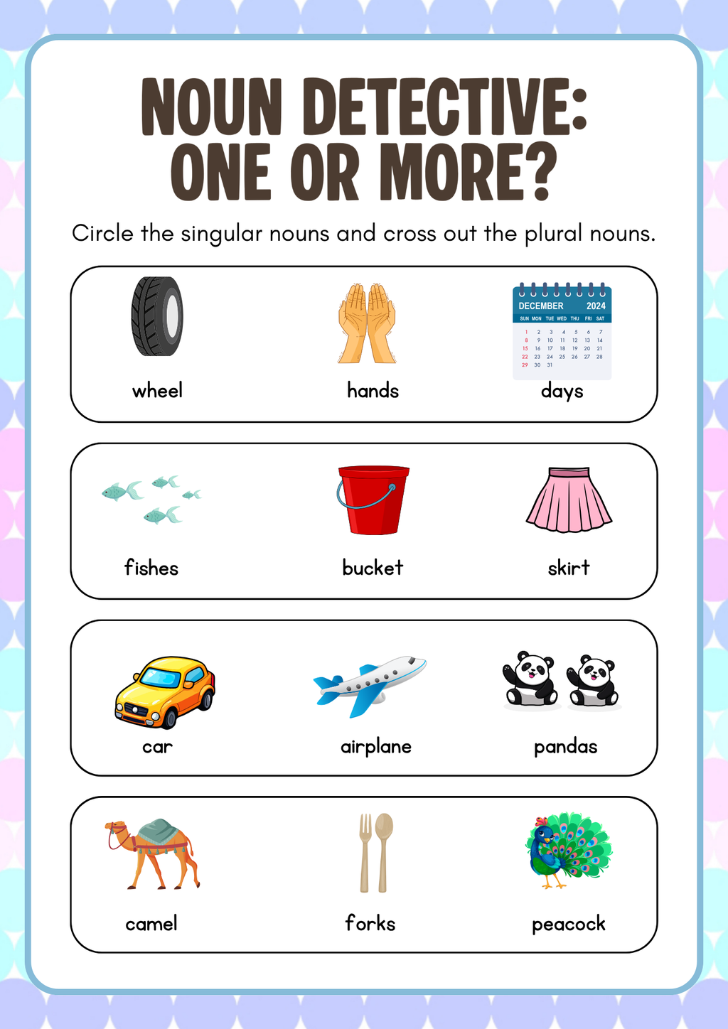 All About Nouns Activity Pack (Grades 1-2) | Primary Grammar & Noun Types Worksheets