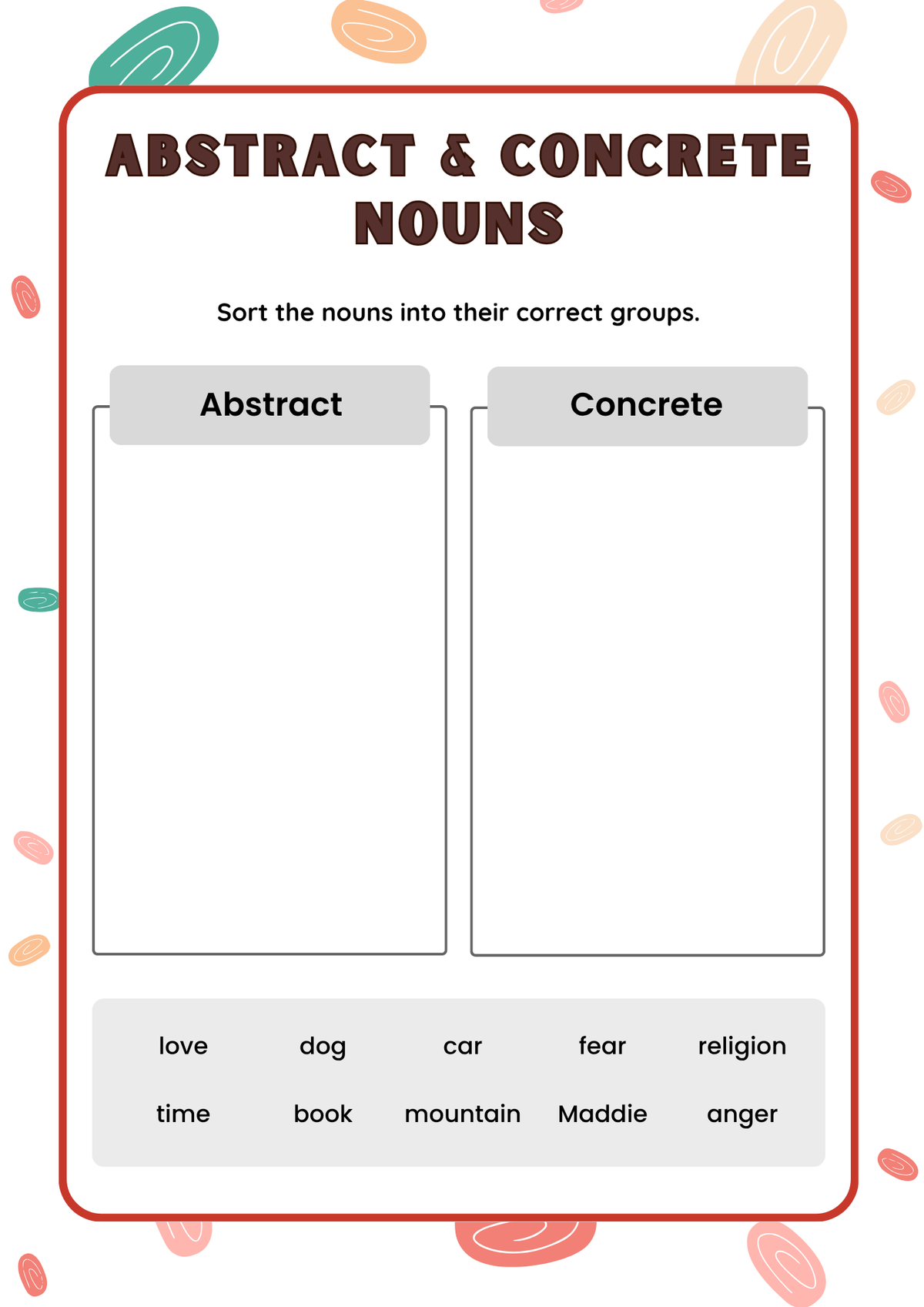 All About Nouns Activity Pack (Grades 5-6) | Middle School Nouns Worksheets