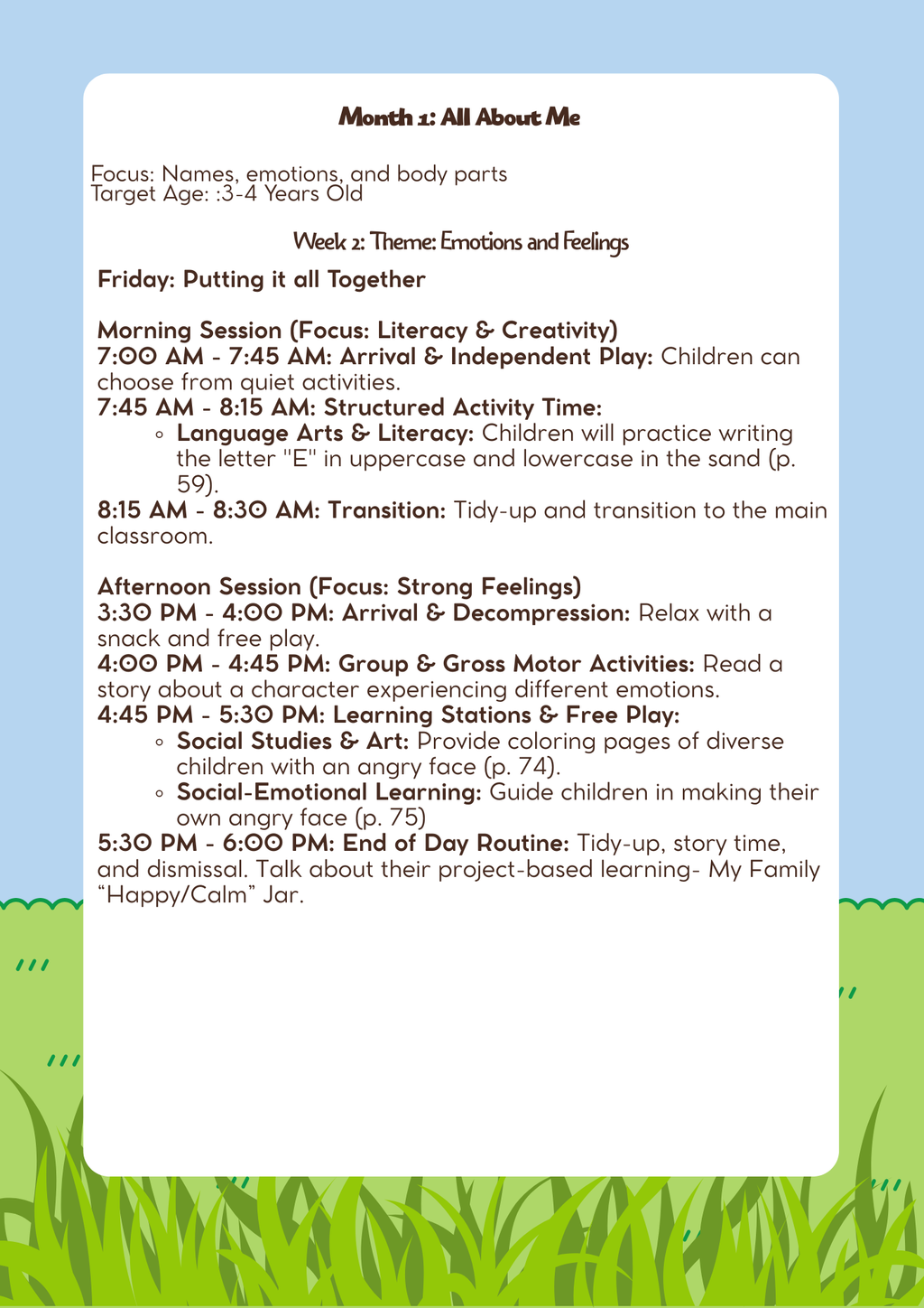 3–4 Years Old- Lesson Plan: All About Me (Month 1) | Everyday Play N Learn Curriculum Series