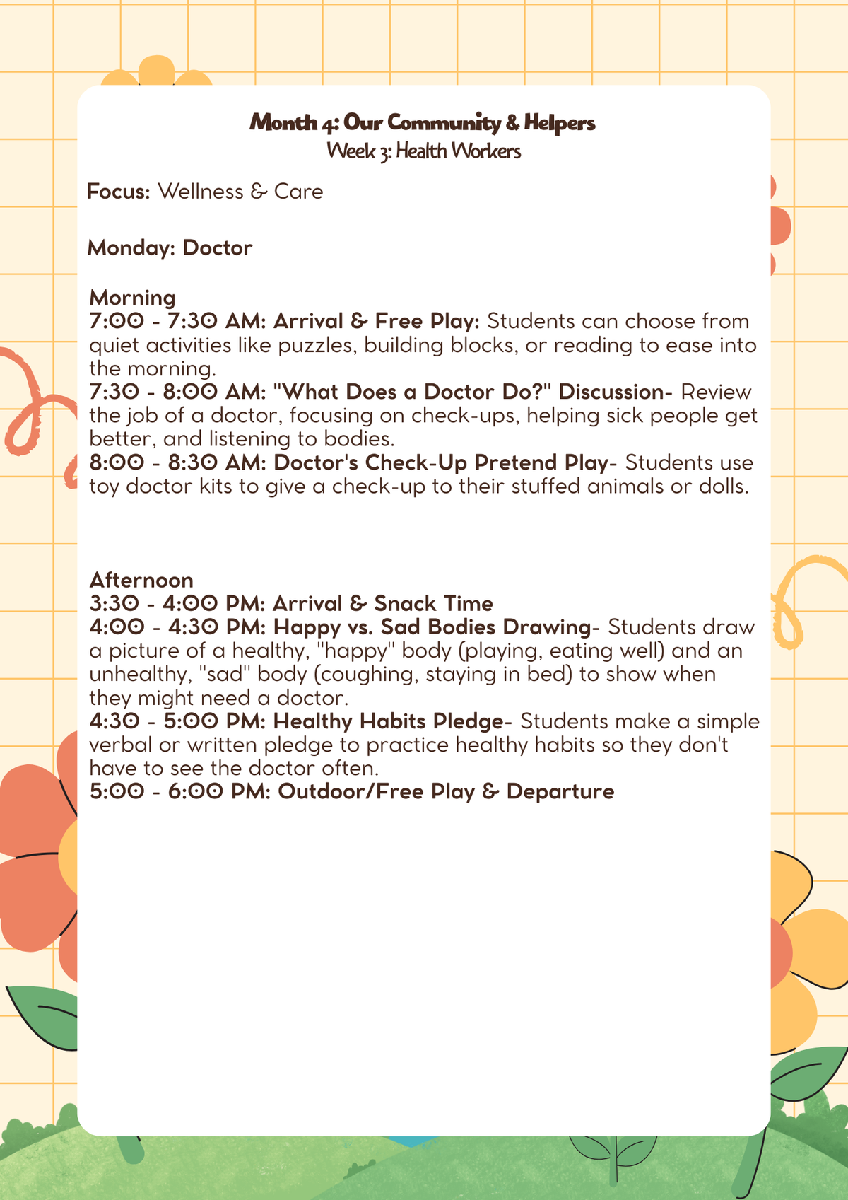 1st–2nd Grade- Lesson Plan: Our Community & Helpers (Month 4) | Everyday Play N Learn Curriculum Series