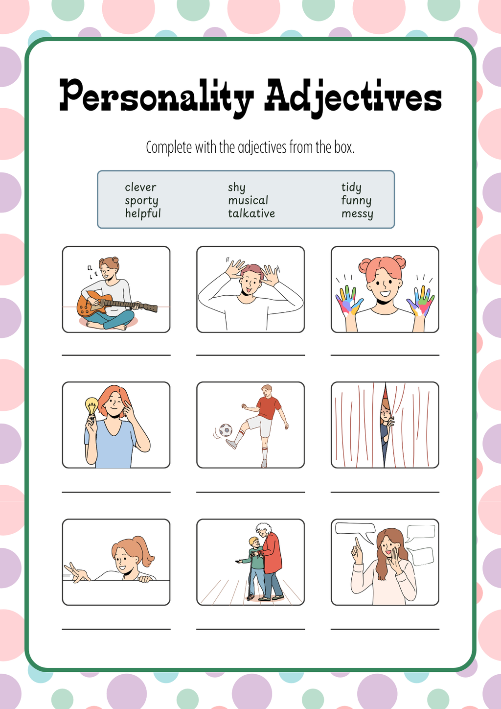 Adjectives Around Me Activity Pack (Grades 3-4) |  Grammar Worksheets