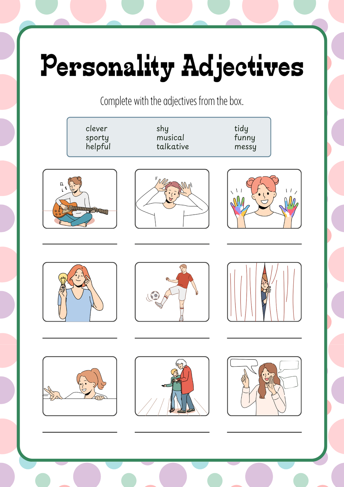 Adjectives Around Me Activity Pack (Grades 3-4) |  Grammar Worksheets