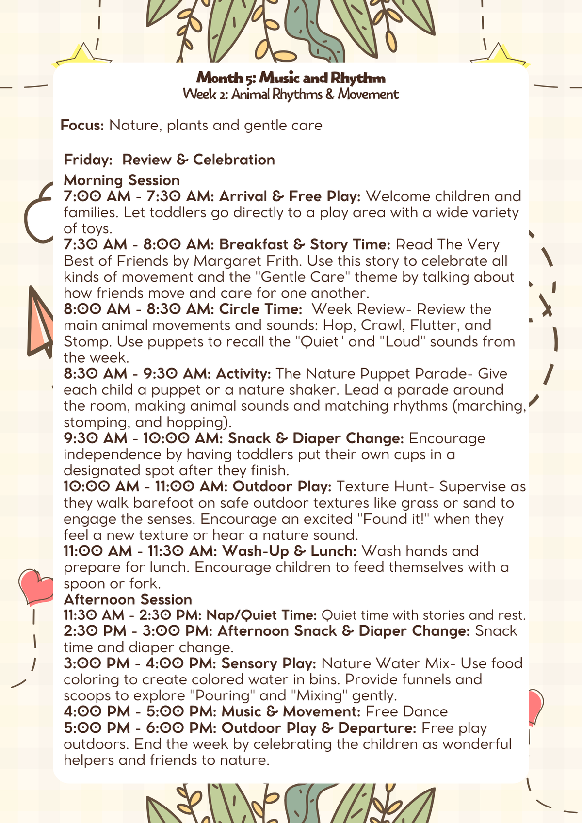 18–24 Months: Lesson Plan: Music and Rhythm (Month 5) | Everyday Play N Learn Curriculum Series