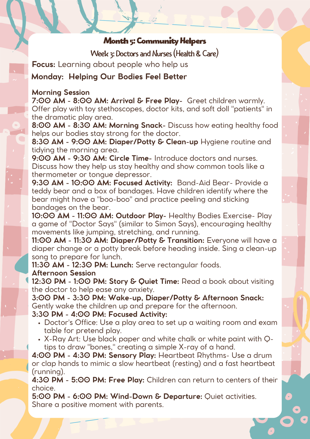 2 Years Old- Lesson Plan: Community Helpers (Month 5) | Everyday Play N Learn Curriculum Series