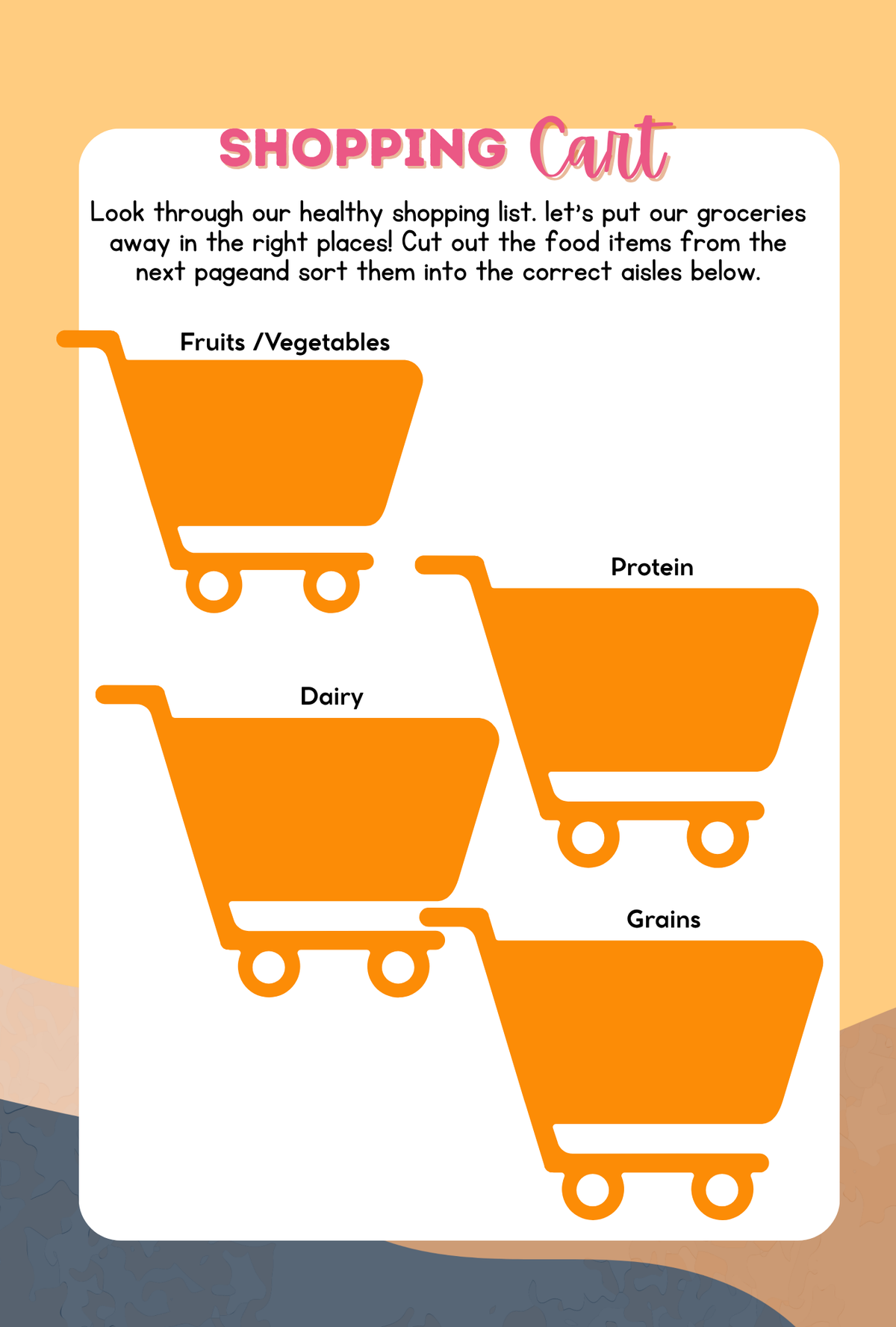 Grocery & Meal Planning (Before & After Care Series) | Life Skills & Math Worksheets