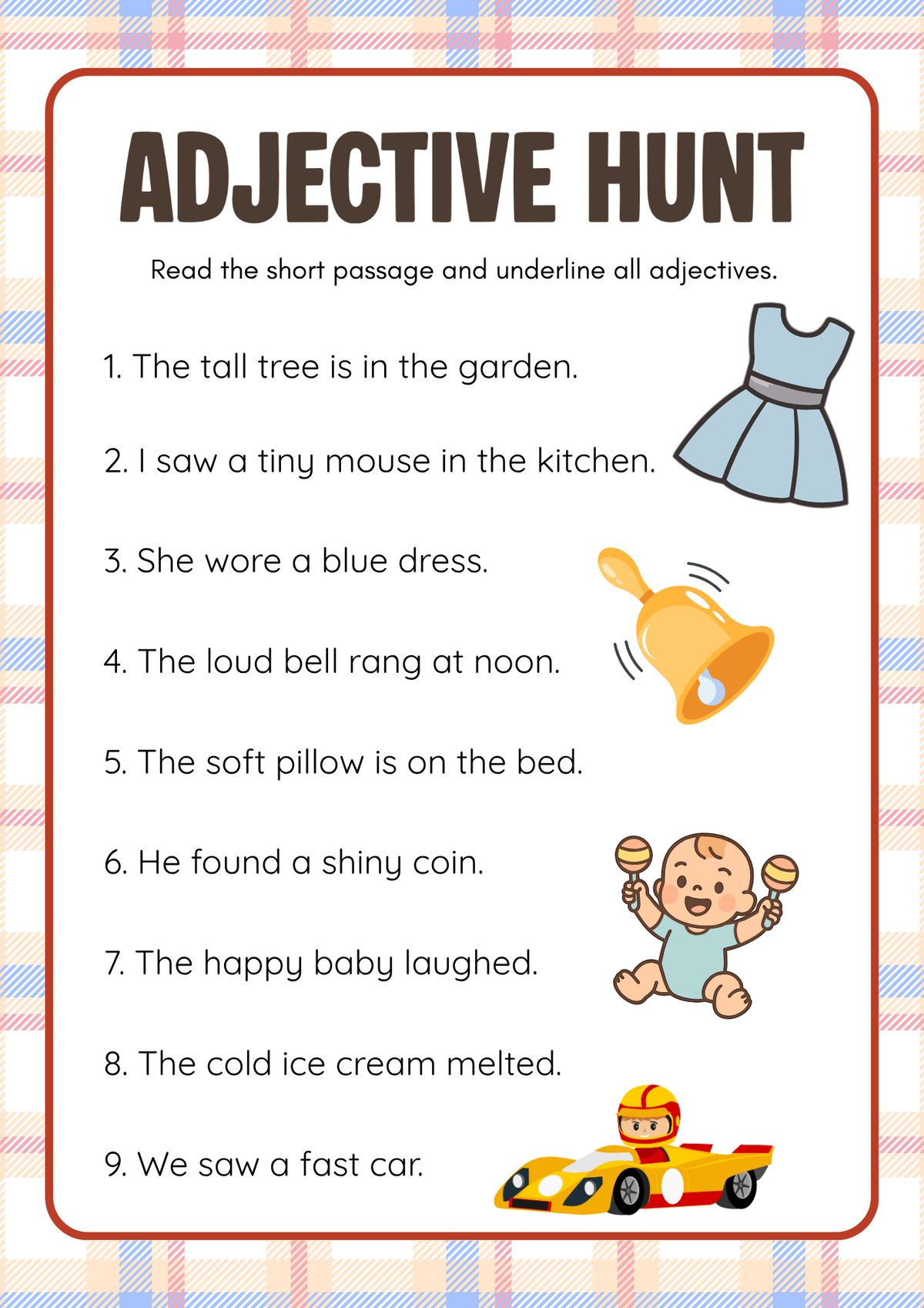 Adjectives Around Me Activity Pack (Grades 1-2) | Elementary Grammar & Describing Words Worksheets