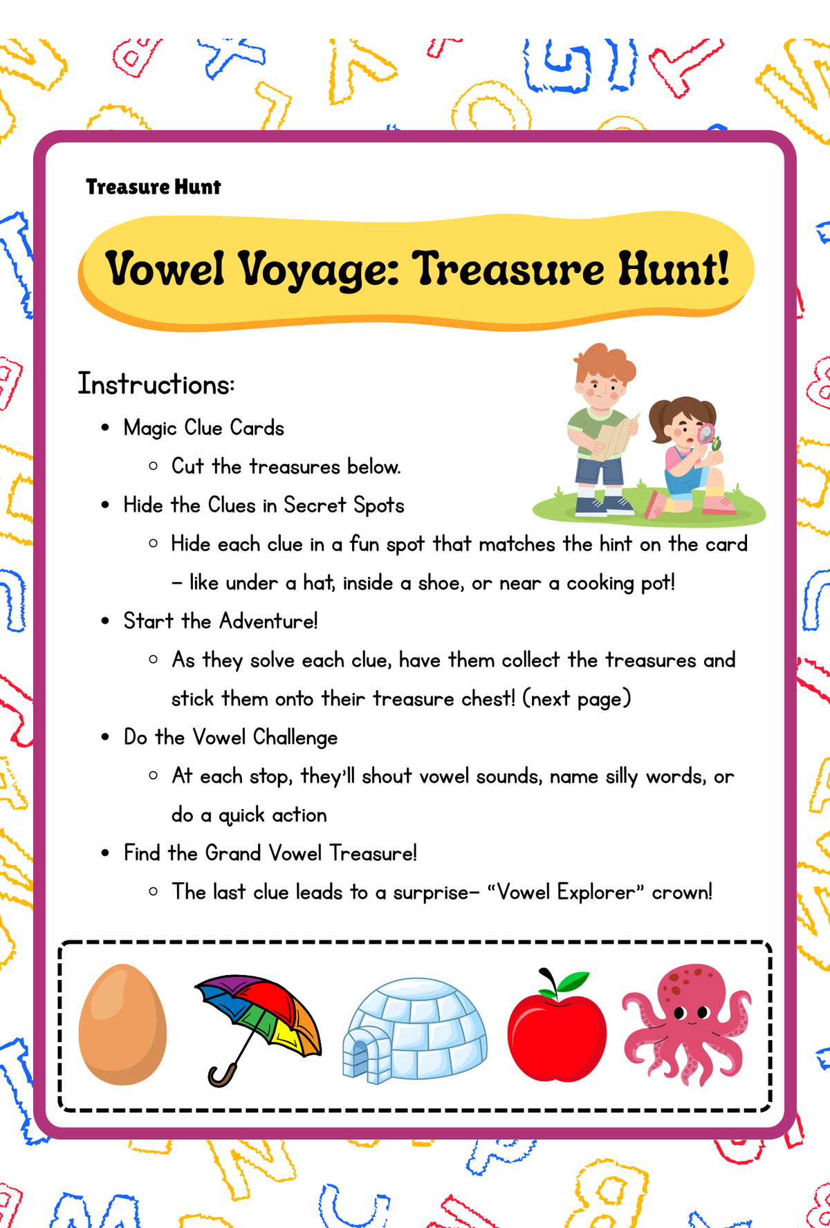 Alphabet  Volume 1- Themed Learning Activity Pack (Ages 3-5) | Preschool Letter Tracing & Vowel Games