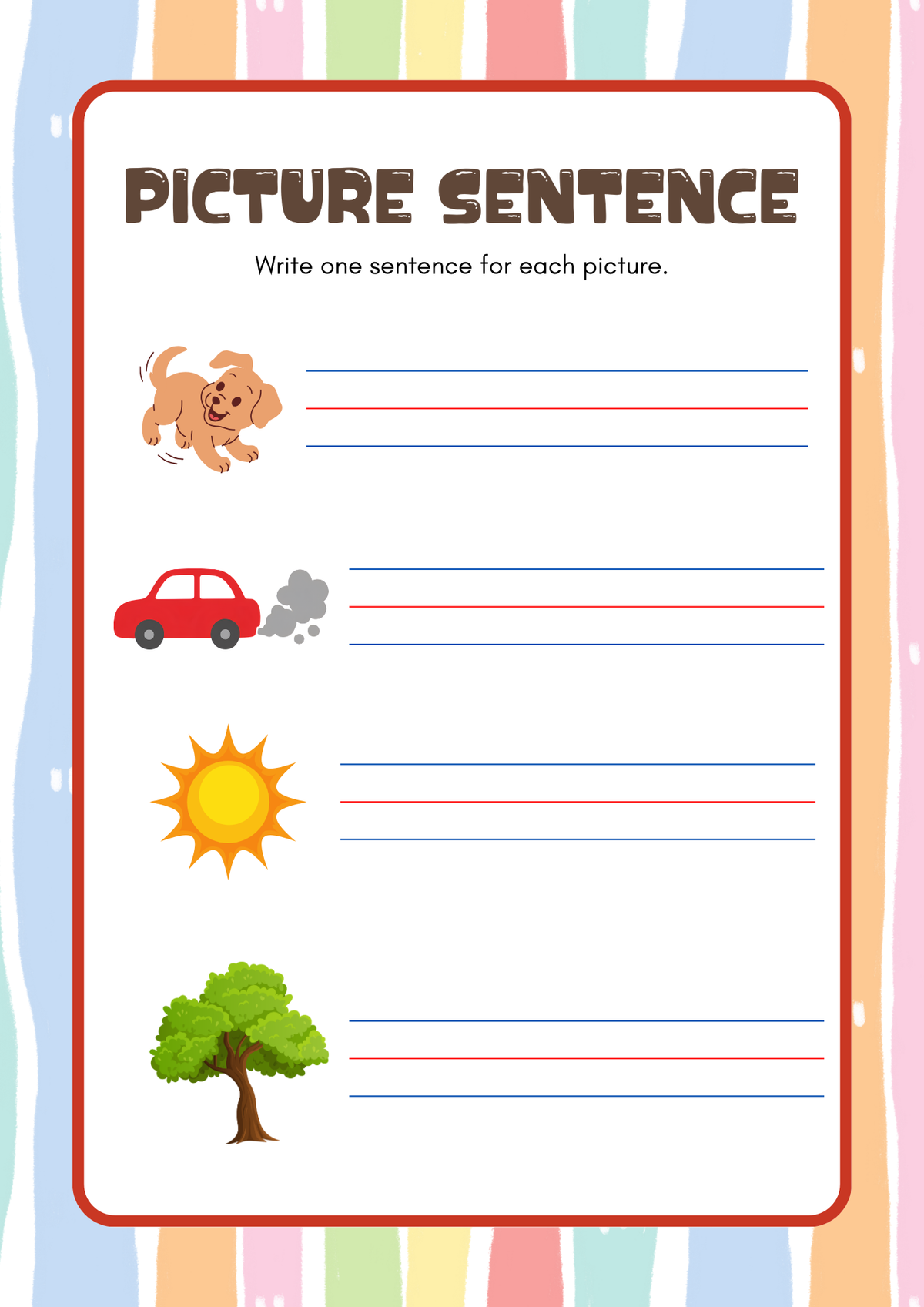 Writing Simple Sentences Activity Pack (Grades 1-3) | Primary Punctuation & Capitalization Worksheets