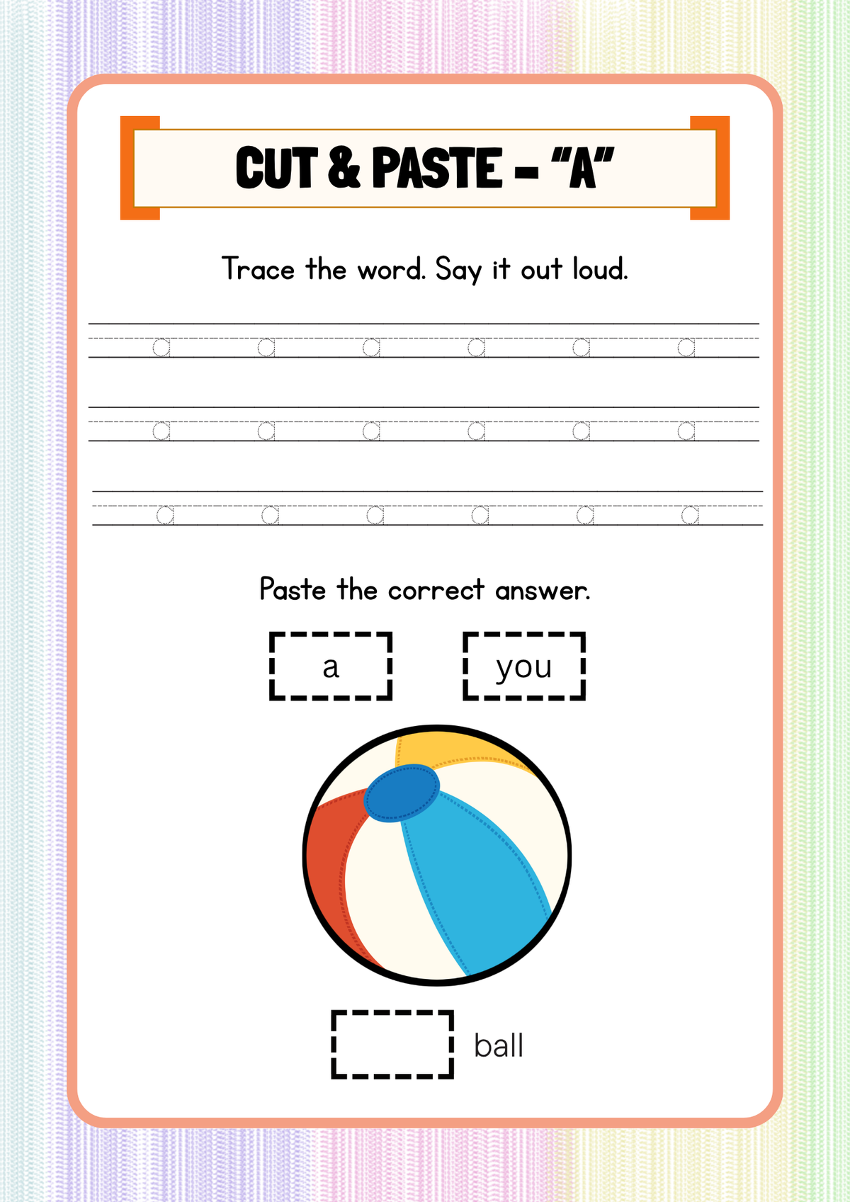 Level 1 - Beginning Reading Activity Pack (Ages 4-5) | Early Childhood Literacy & Phonics