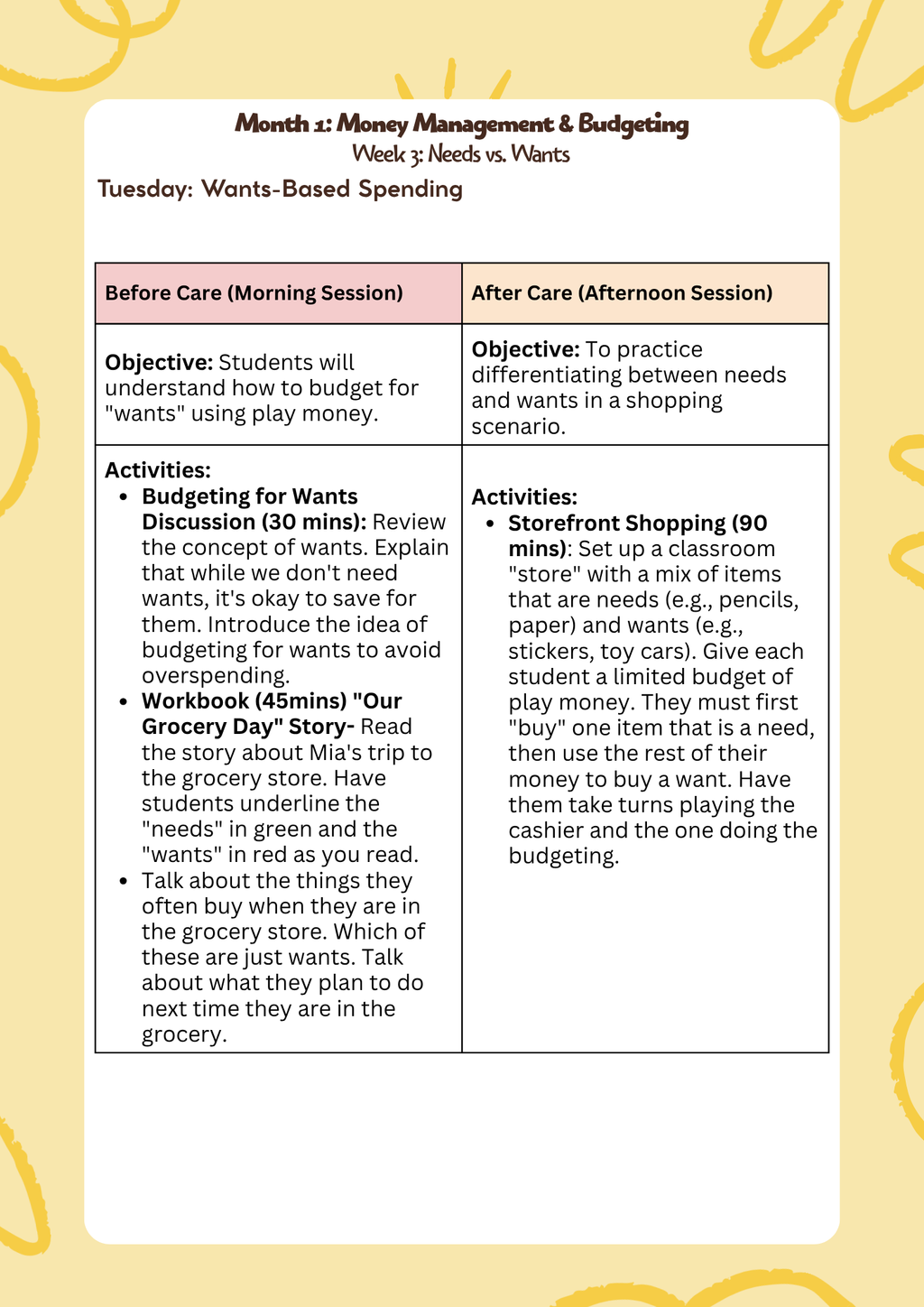 (3rd–5th Grade) Lesson Plan: Money Management & Budgeting (Month 1) | Everyday Play N Learn Curriculum Series