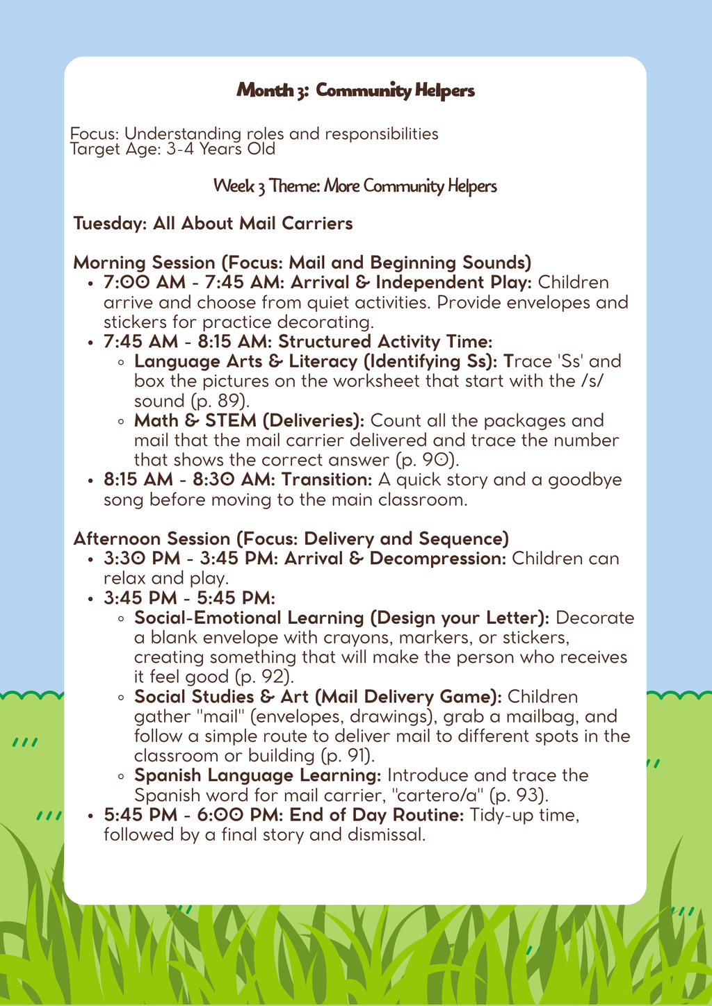 3–4 Years Old- Lesson Plan: Community Helpers (Month 3) | Everyday Play N Learn Curriculum Series