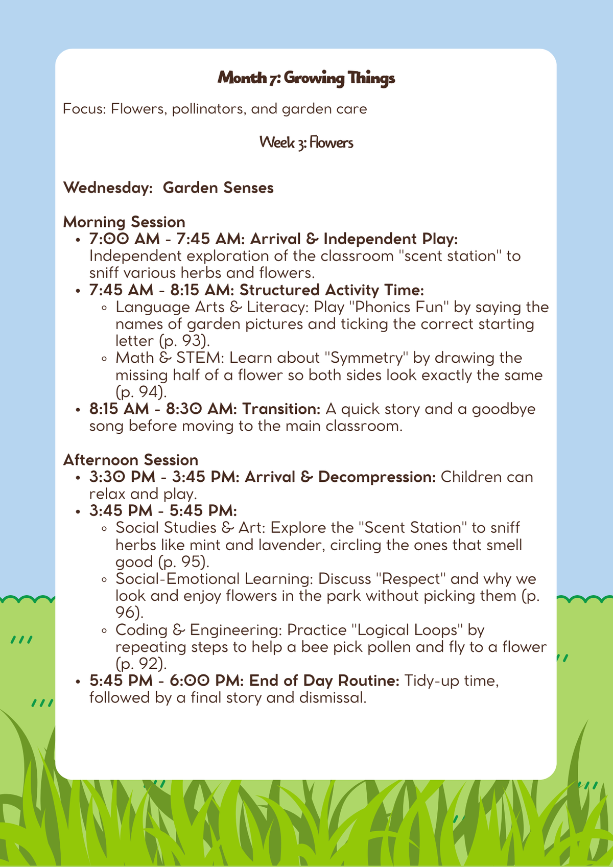 3–4 Years Old- Lesson Plan: Growing Things (Month 7) | Everyday Play N Learn Curriculum Series