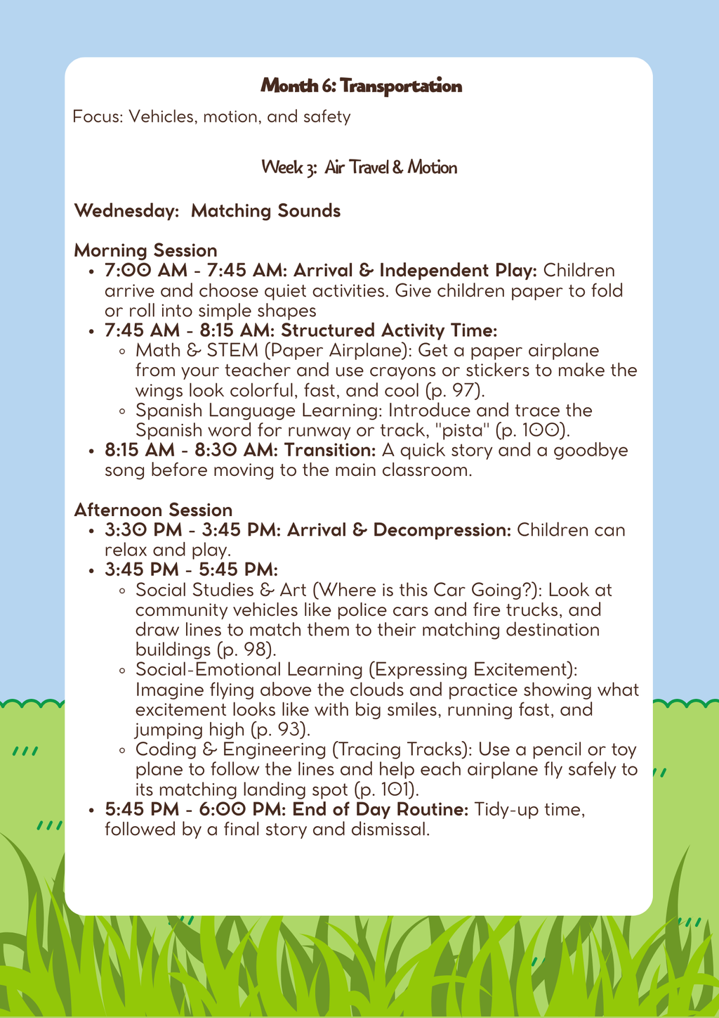 3-4 Years Old- Lesson Plan: Transportation (Month 6) | Everyday Play N Learn Curriculum Series