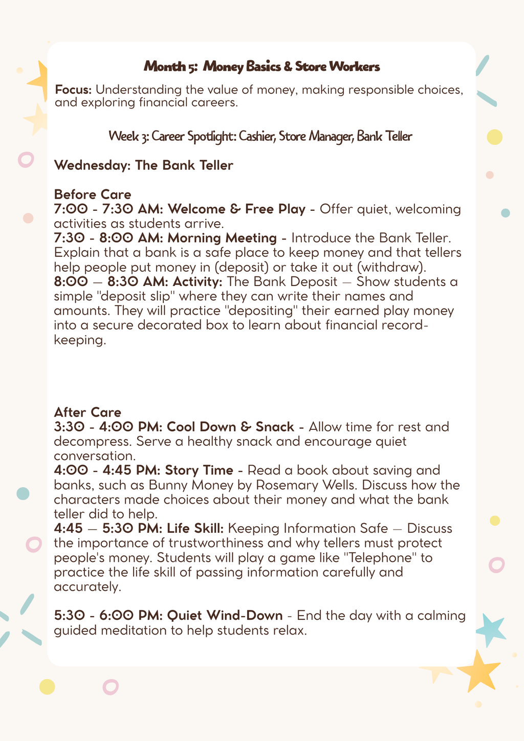 1st & 2nd Grade After-School & Before-Care Curriculum: Month 5 (January) - Money Basics & Store Workers | Learn & Grow Series