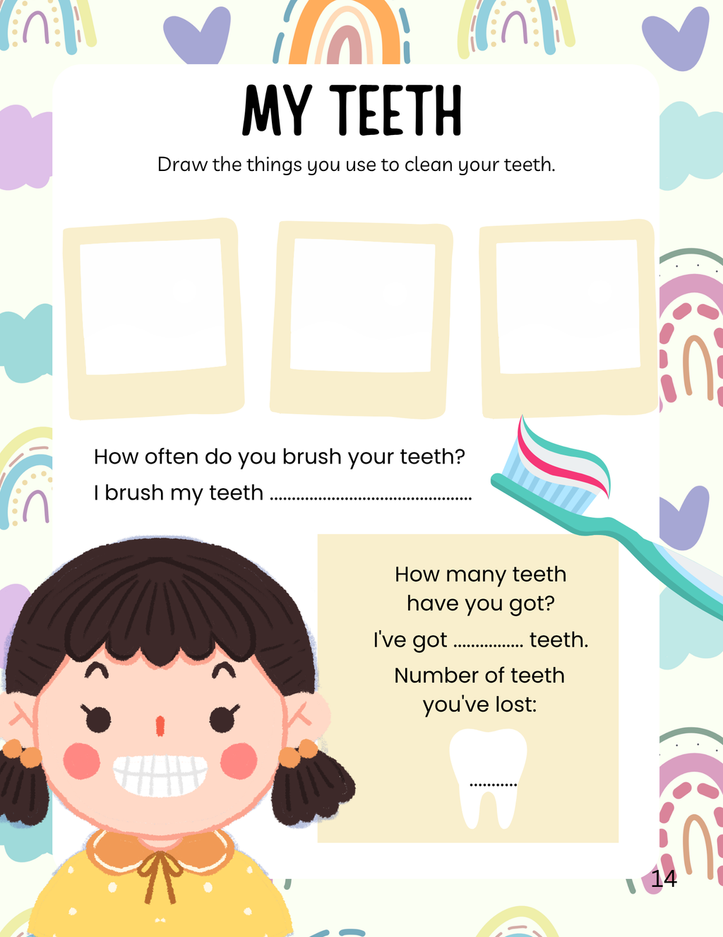 Healthy Me: Personal Hygiene Workbook (Ages 3–6) | Before & After Care Series Comprehensive Curriculum