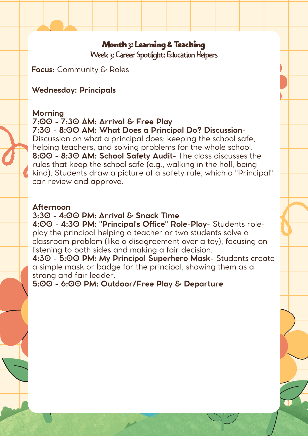 1st–2nd Grade- Lesson Plan: Learning & Teaching (Month 3) | Everyday Play N Learn Curriculum Series