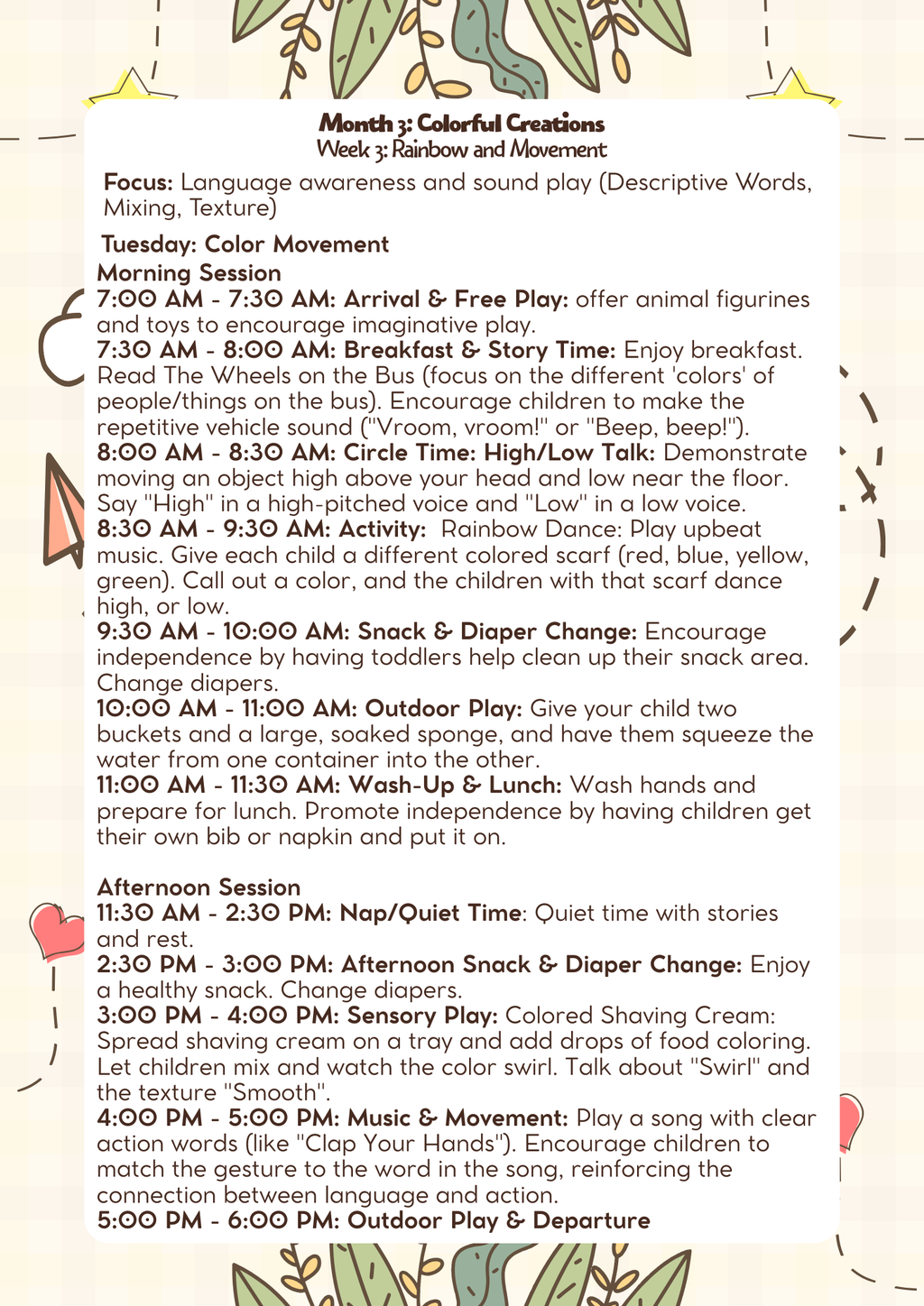 18–24 Months: Lesson Plan: Colorful Creations (Month 3) | Everyday Play N Learn Curriculum Series