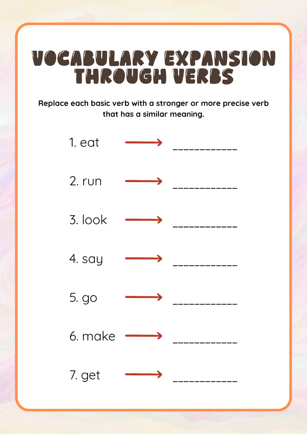 Action Words Adventure Activity Pack (Grades 5-6) | Middle School Verb Tenses & Modals Worksheets