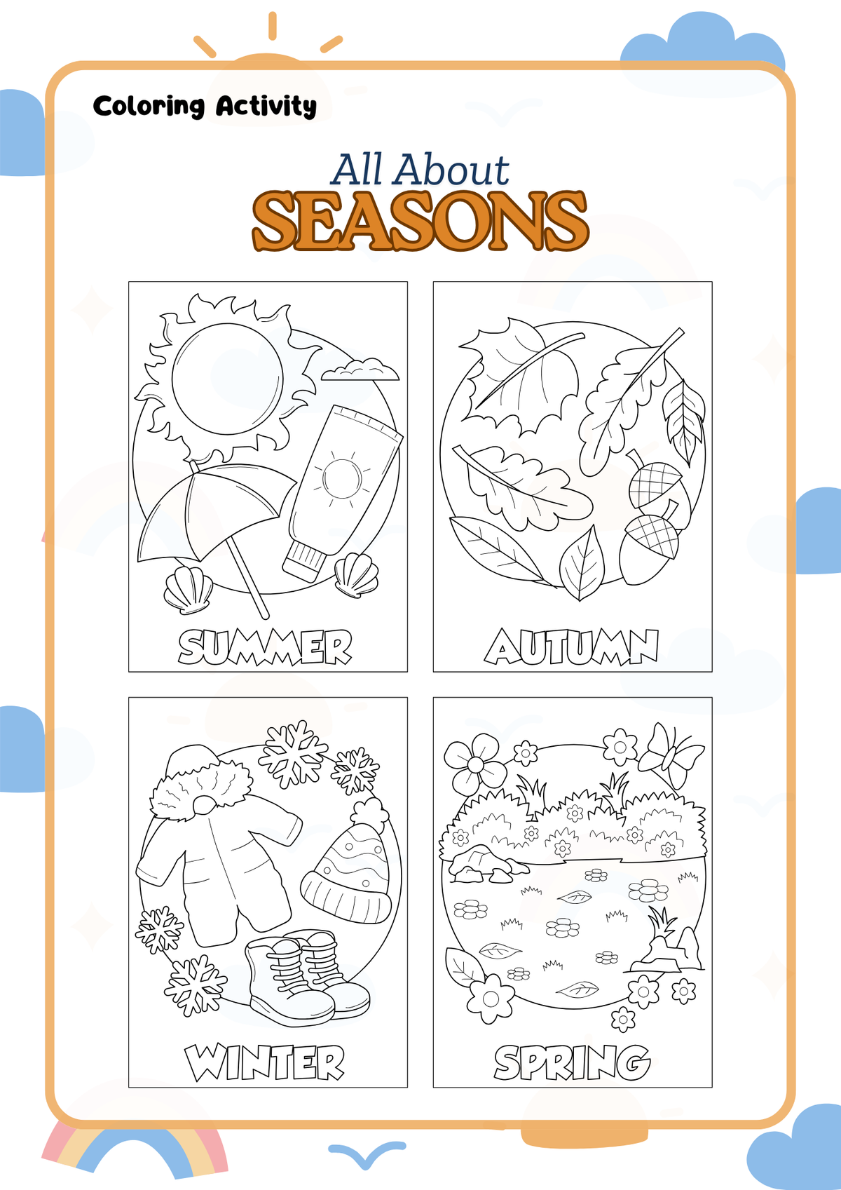 Weather & Seasons Activity Pack (Ages 5-7) | Science Worksheets & Seasonal Crafts