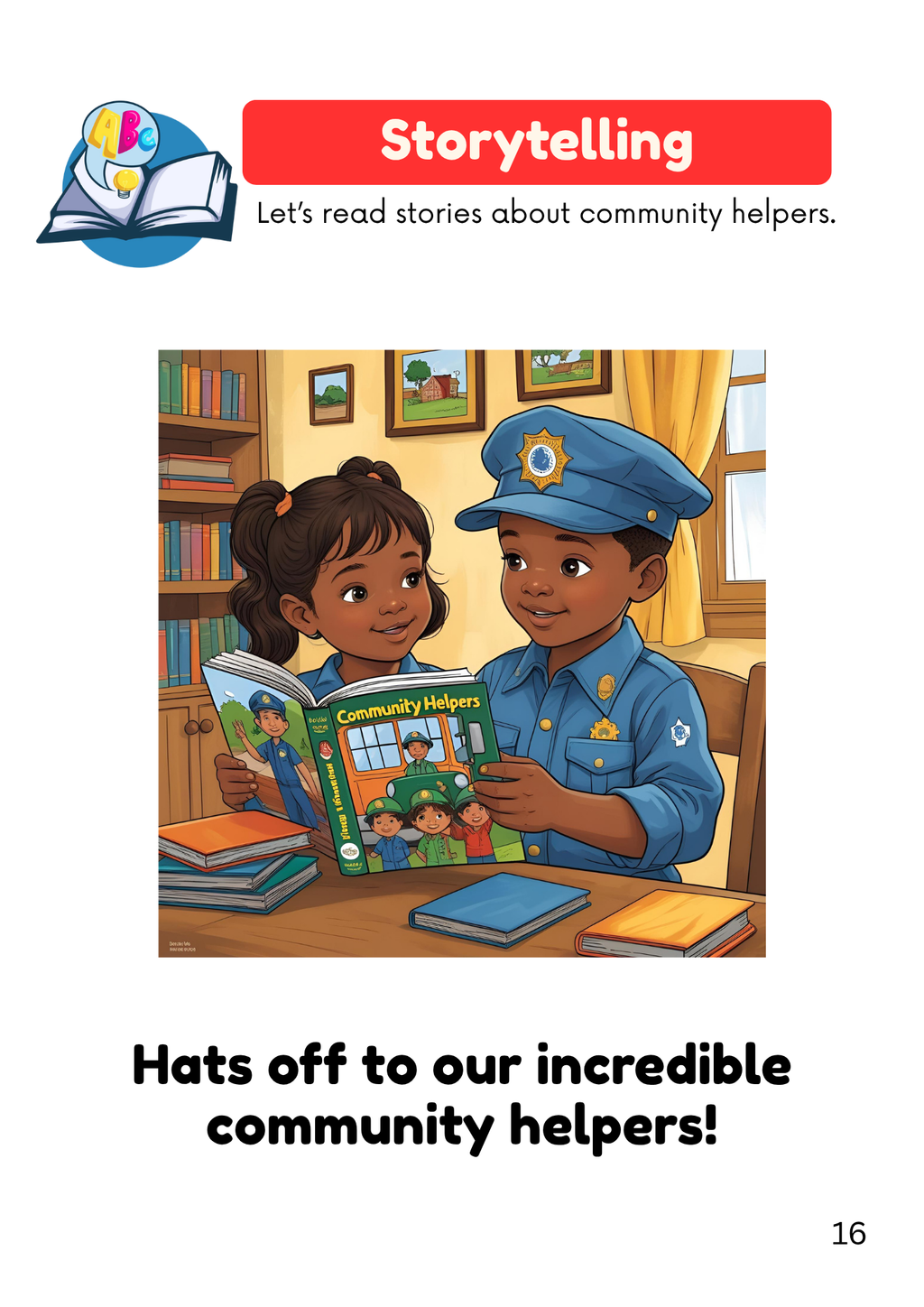 Preschool Workbook Month 3: Community Helpers (Pre-K3 & Pre-K4) | November Comprehensive Curriculum