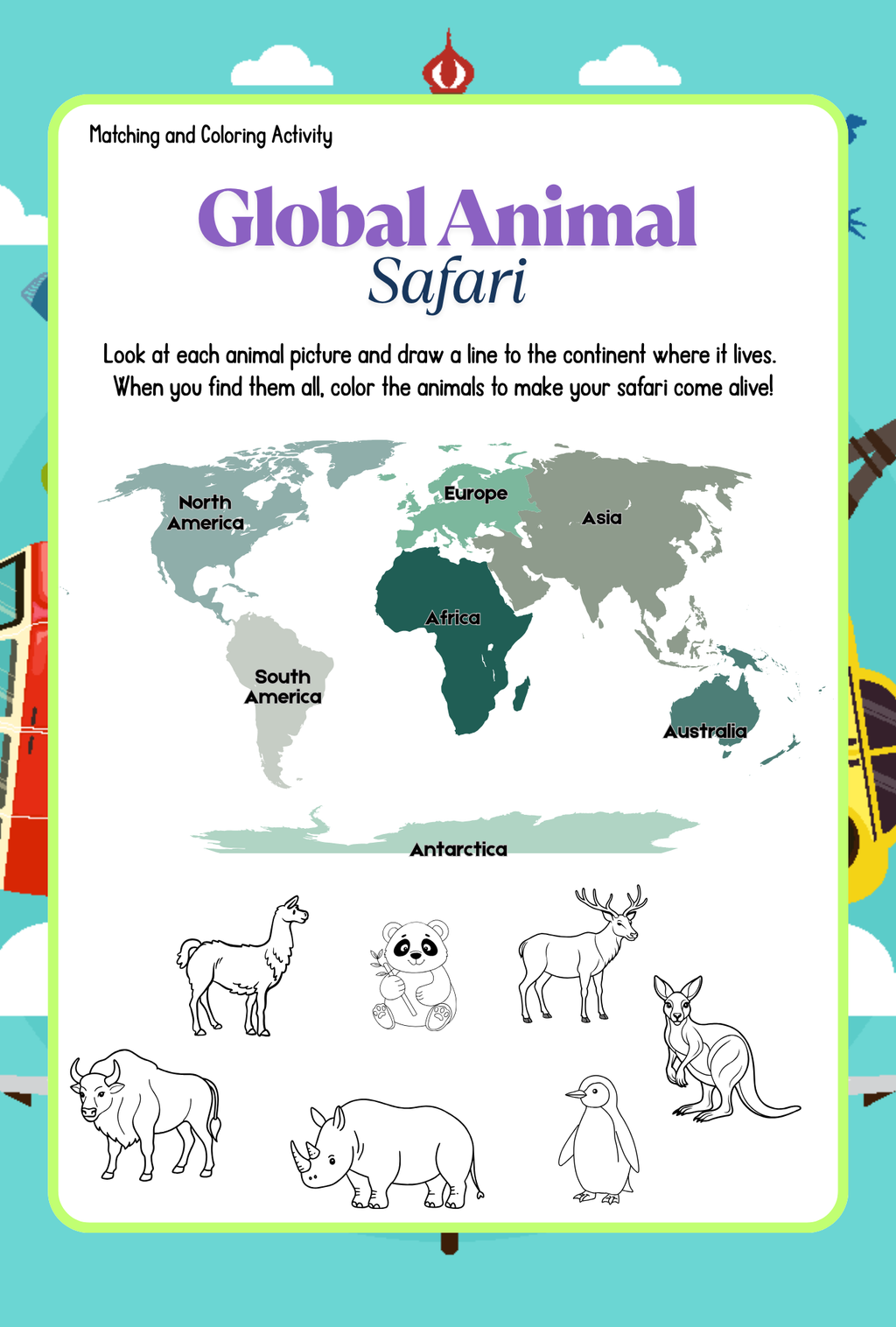 Around the World Activity Pack (Ages 5-7) | World Geography