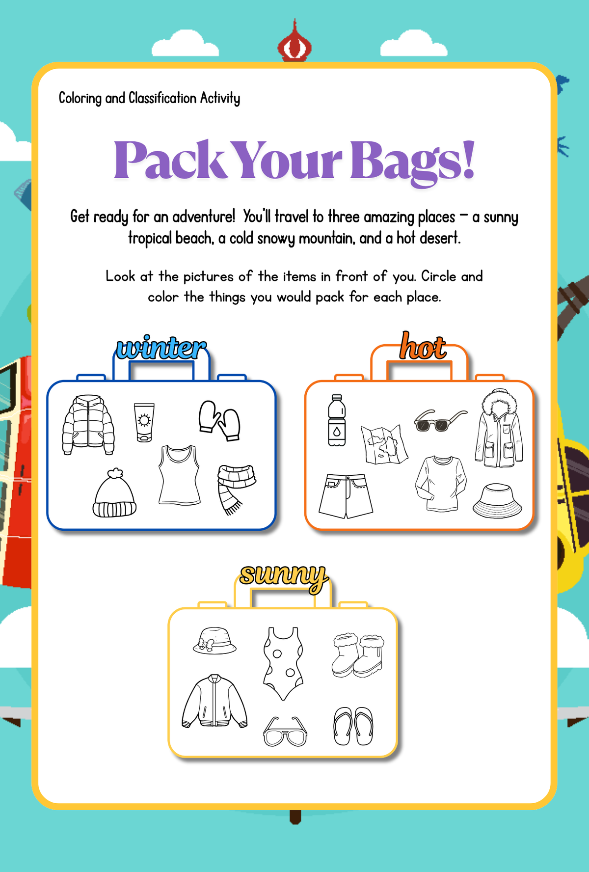 Around the World Activity Pack (Ages 5-7) | World Geography