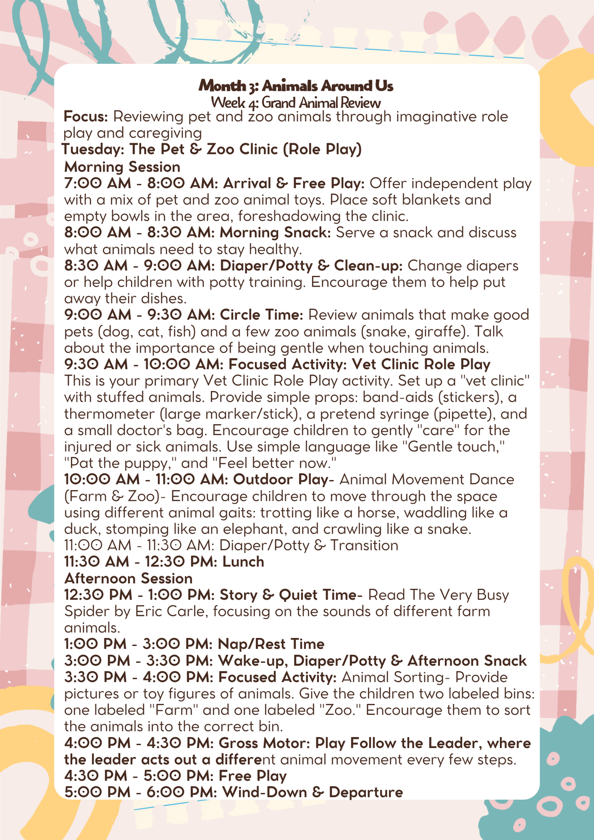 2 Years Old- Lesson Plan: Animals Around Us (Month 3) | Everyday Play N Learn Curriculum Series