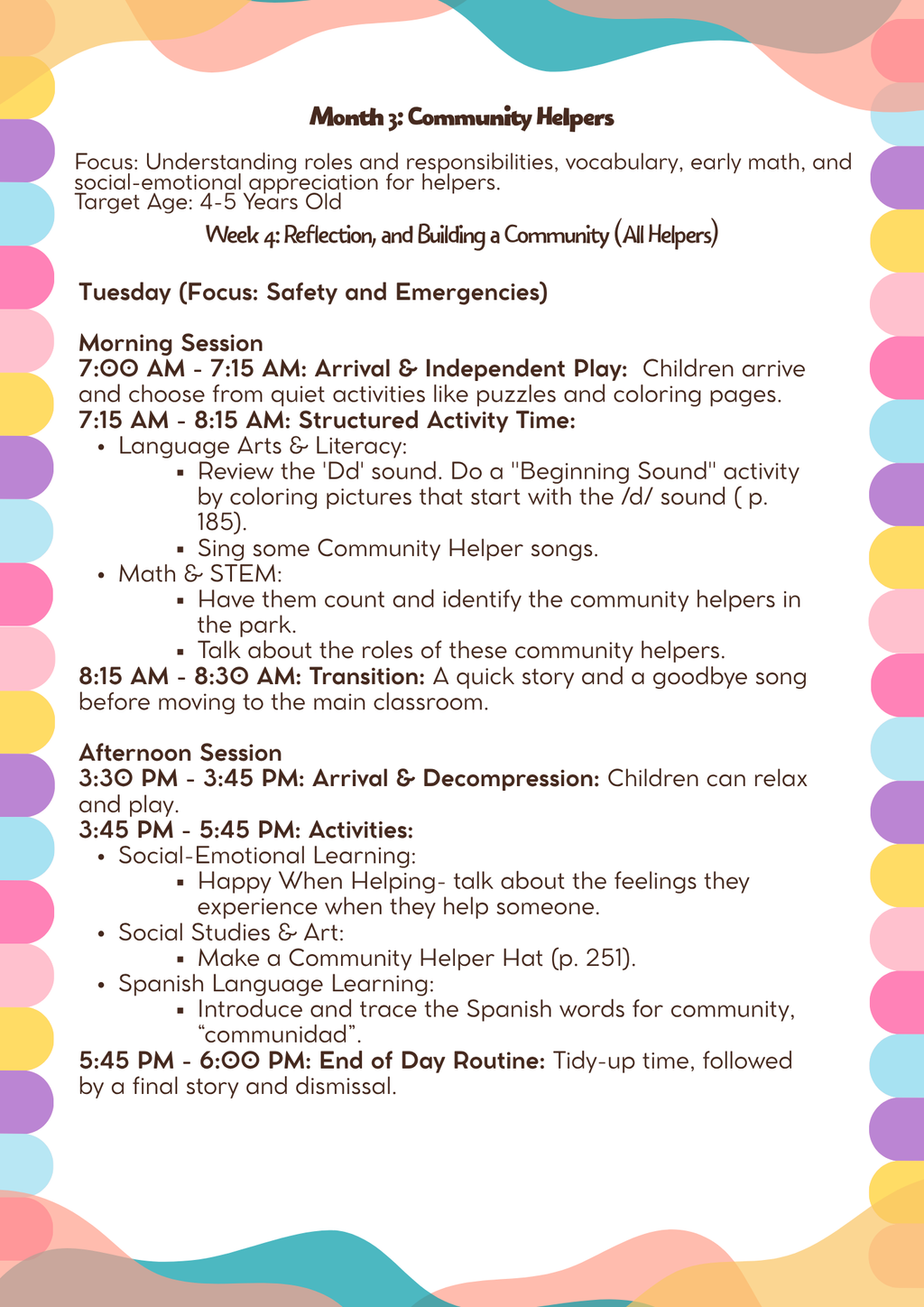 4–5 Years Old- Lesson Plan: Community Helpers (Month 3) | Everyday Play N Learn Curriculum Series