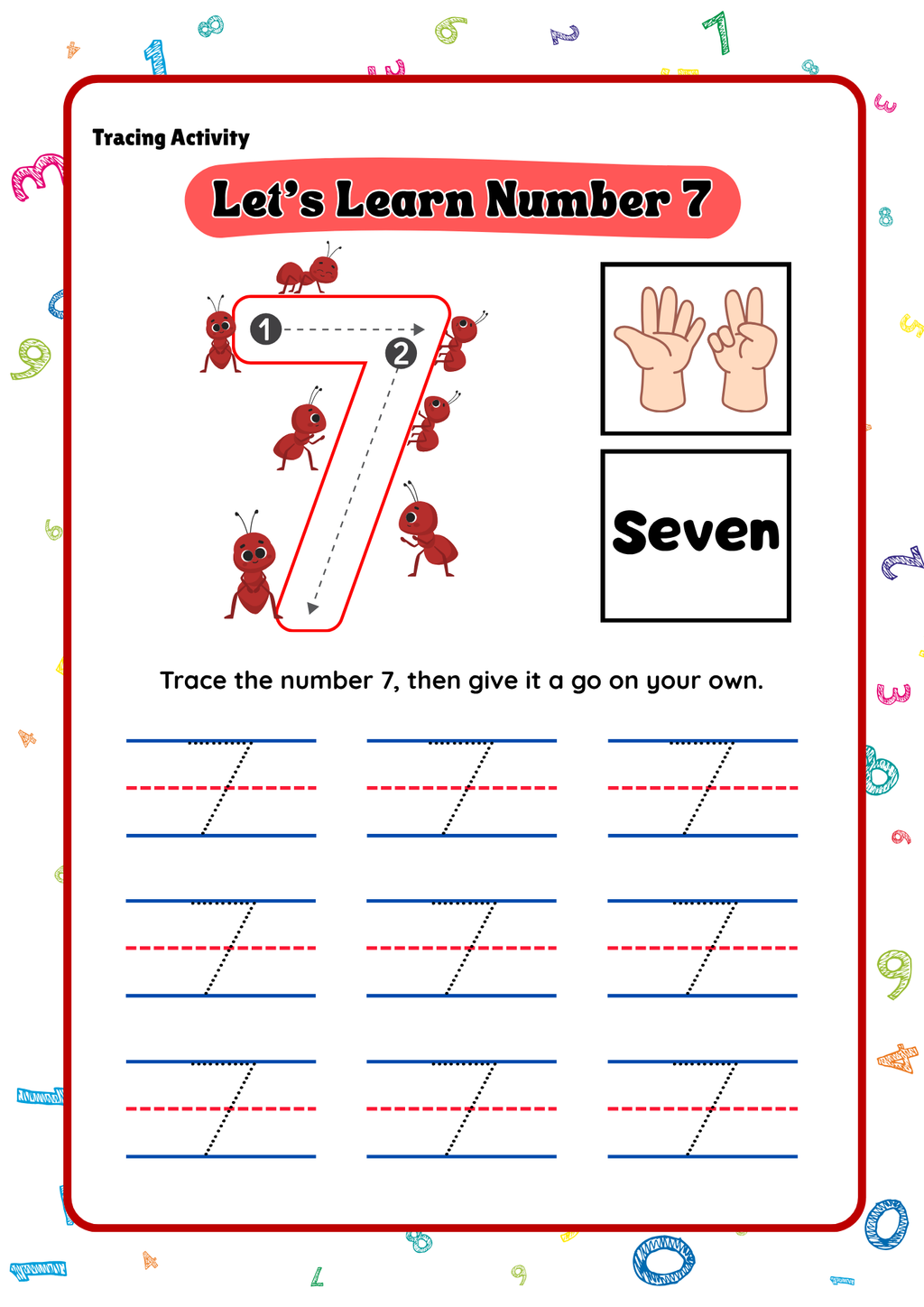 Numbers 1-10 Activity Pack (Ages 3-5) | Number Tracing & Counting Games