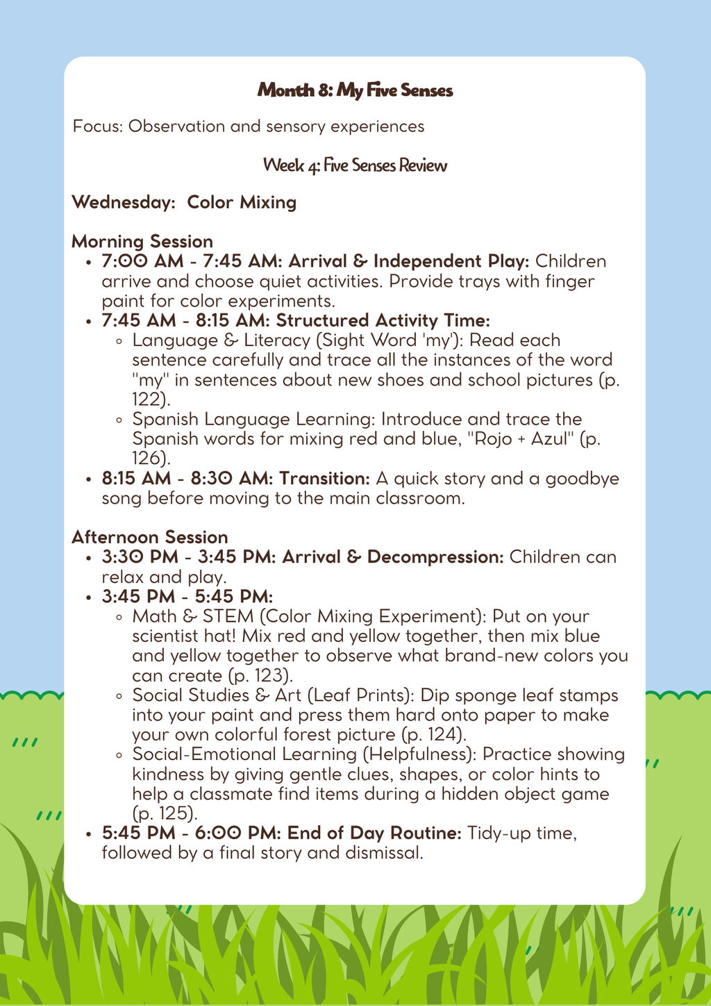 3–4 Years Old- Lesson Plan: My Five Senses (Month 8) | Everyday Play N Learn Curriculum Series