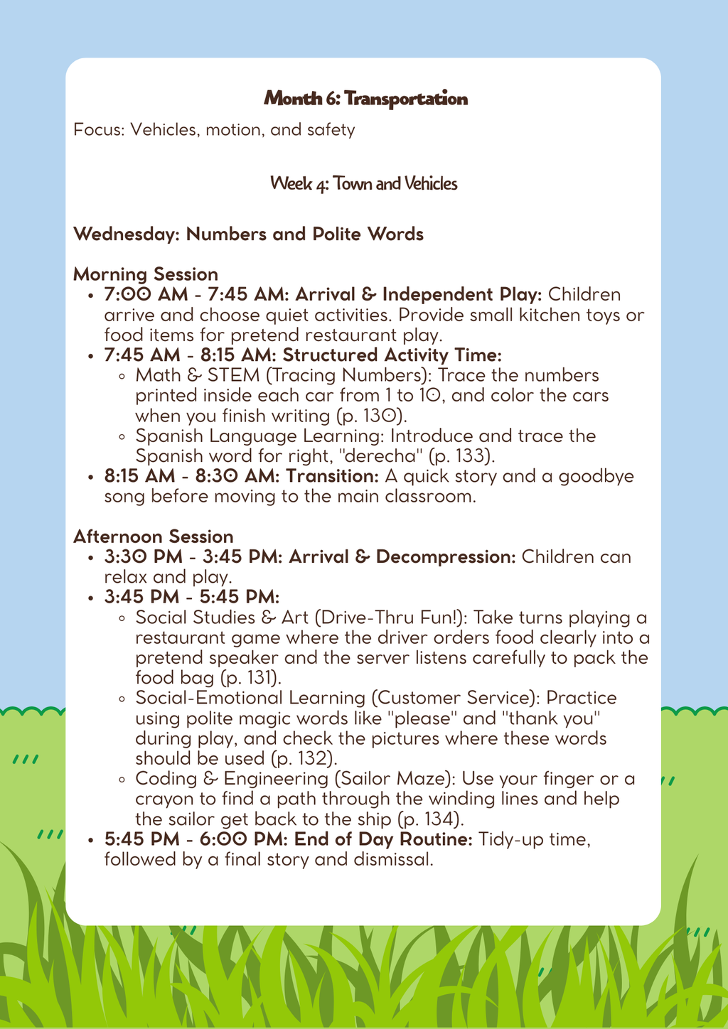 3-4 Years Old- Lesson Plan: Transportation (Month 6) | Everyday Play N Learn Curriculum Series