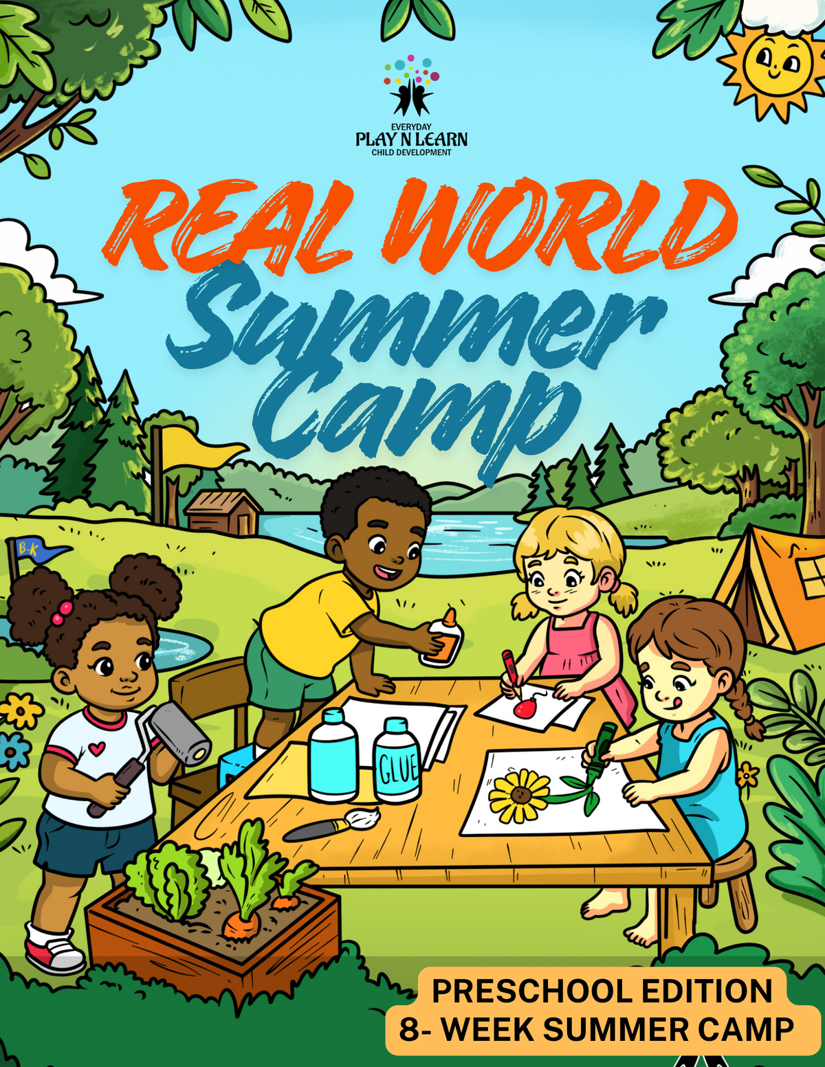 Real World Summer Camp Preschool Workbook: 8-Week Experiential Learning Guide |Summer Camp Series