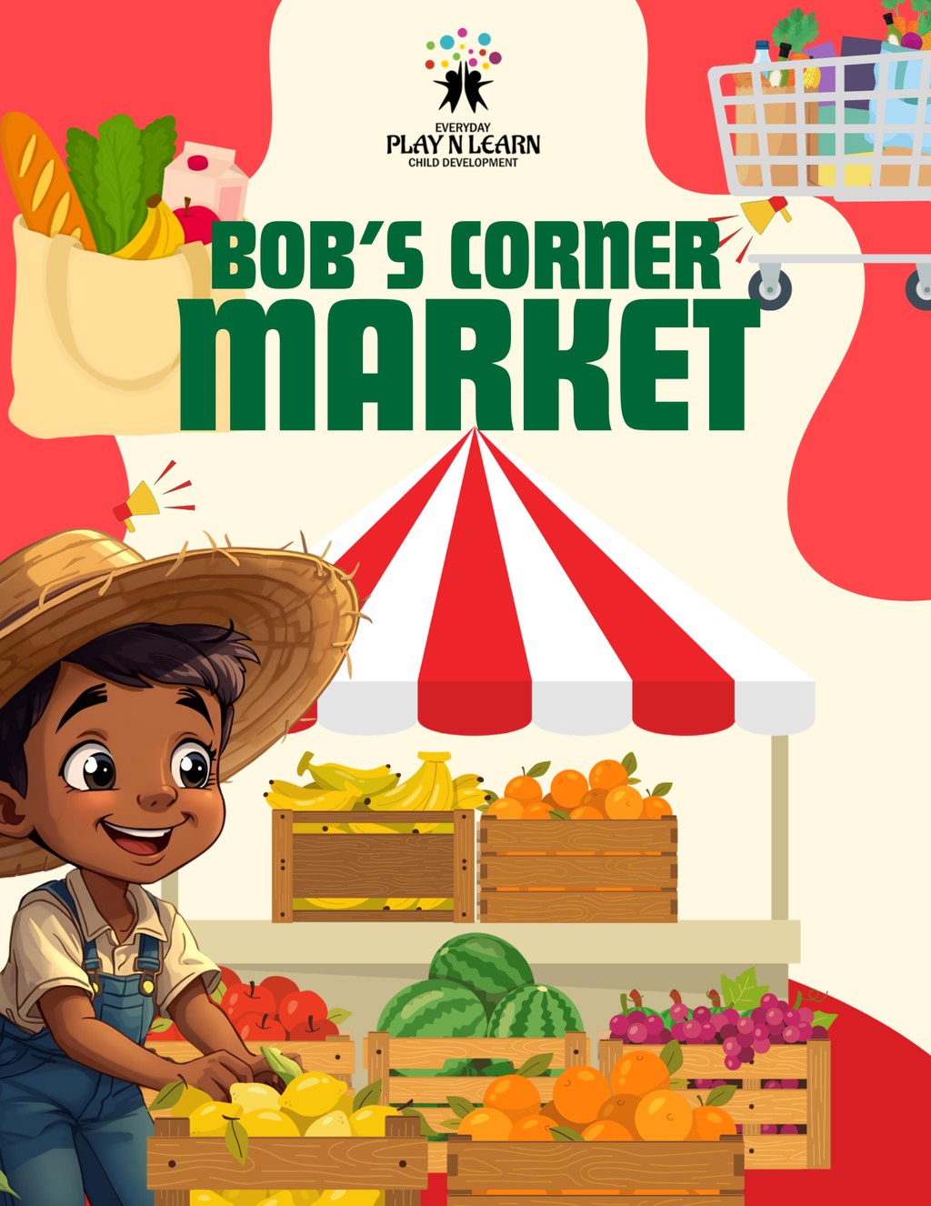 Bob's Corner Market: Grocery Store Dramatic Play & Activity Workbook | Pretend Play Series