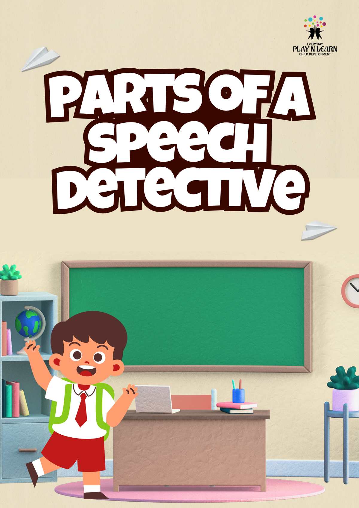 Parts of a Speech Detective Activity Pack (Grades 3-5) | Nouns, Verbs, Adjectives & Adverbs Grammar Worksheets