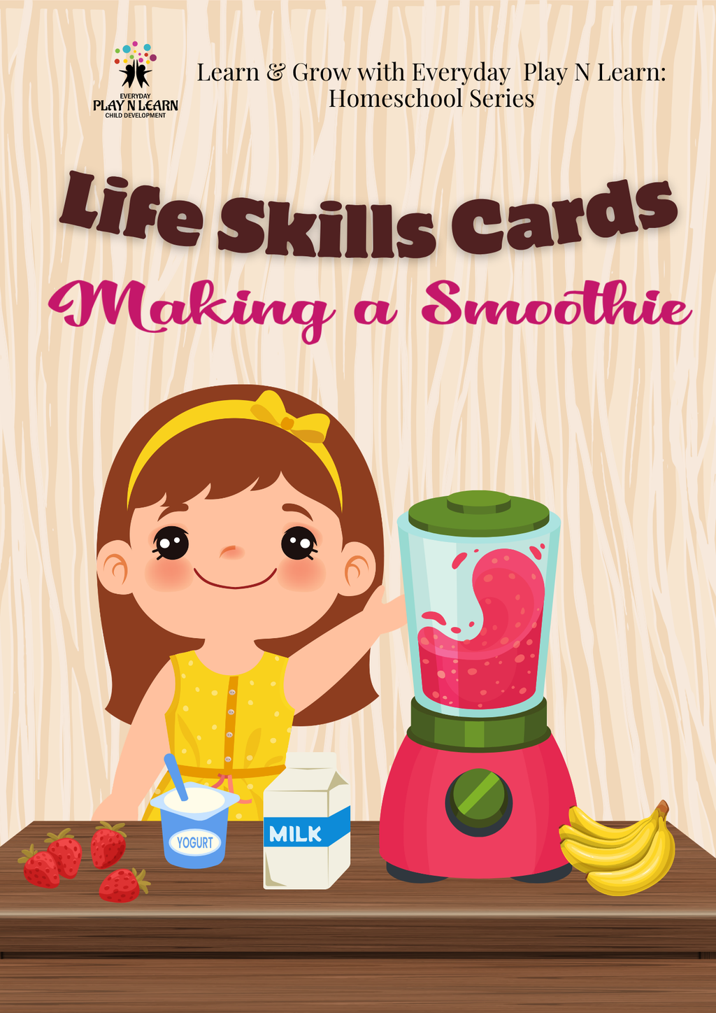 Making a Smoothie Life Skill Cards & Kitchen Safety Guide | Printable Kids Cooking Flashcards