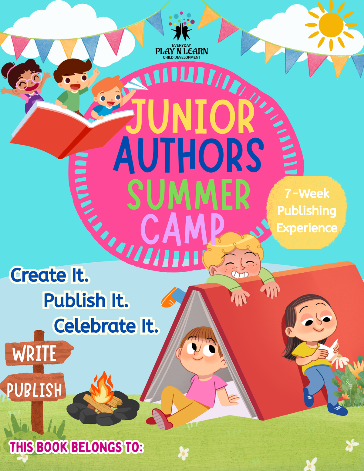Junior Young Authors Summer Camp: 7-Week Publishing Experience | Summer Workbook & Guided Writing Curriculum