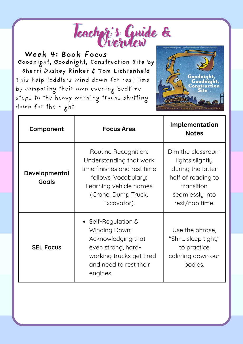 2-Year-Old Classroom: Book Week Adventure Unit: July  Teacher's Guide| Everyday Play N Learn Curriculum Series