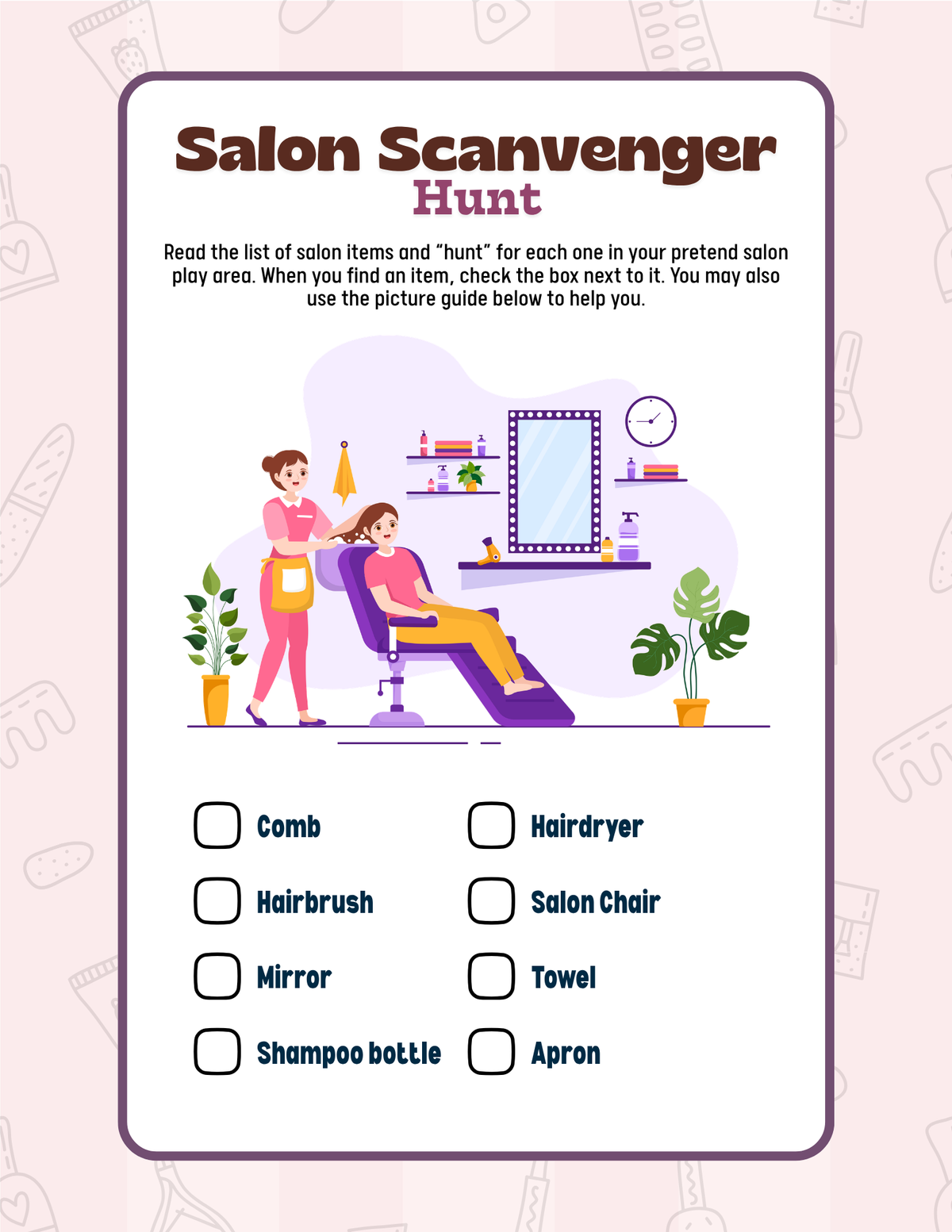 Zhoi Love Salon: Pretend Play Guide & Activity Workbook | Pretend Play Series