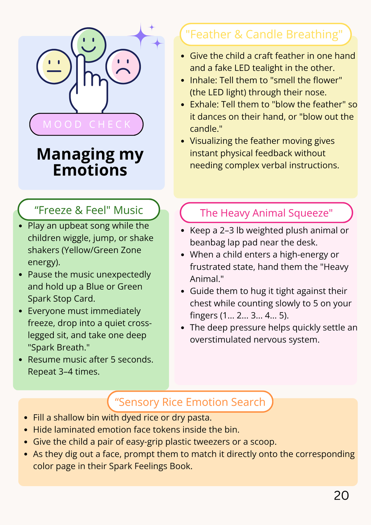 My Spark Feelings Book: Emotional Regulation & Activity Workbook | EPNL Spark Curriculum Collection