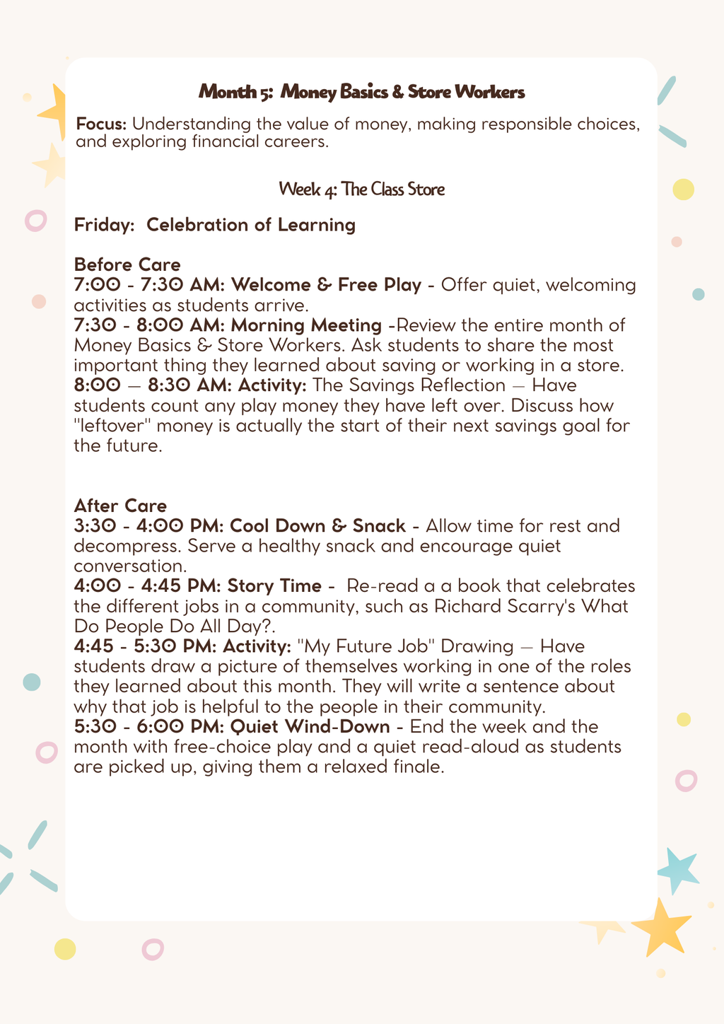 1st & 2nd Grade After-School & Before-Care Curriculum: Month 5 (January) - Money Basics & Store Workers | Learn & Grow Series