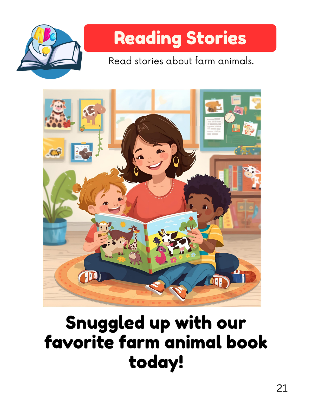 Preschool Workbook Month 4: Animals Around Us (Pre-K3 & Pre-K4) | December Comprehensive Curriculum