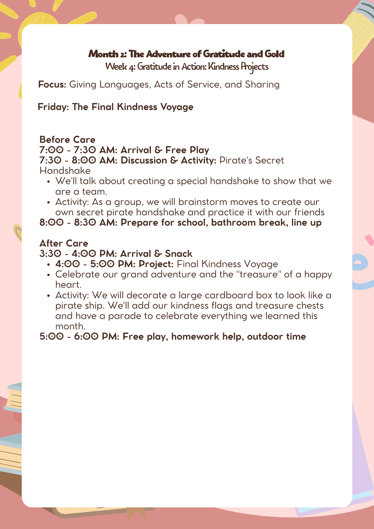 3rd–5th Grade: Lesson Plan: Adventure of Gratitude and Gold (Month 2) | Everyday Play N Learn Curriculum Series