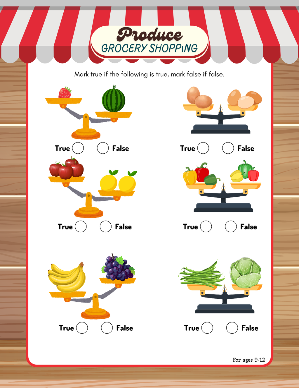 Bob's Corner Market: Grocery Store Dramatic Play & Activity Workbook | Pretend Play Series