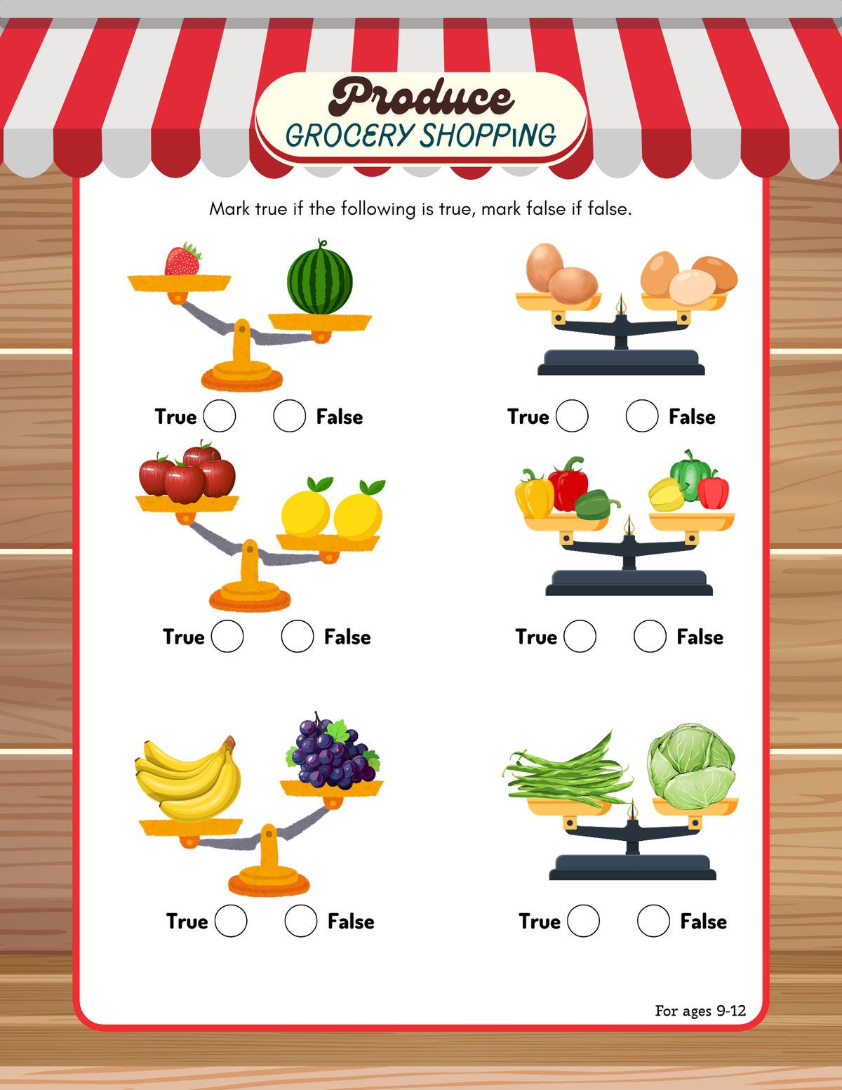 Bob's Corner Market: Grocery Store Dramatic Play & Activity Workbook | Pretend Play Series