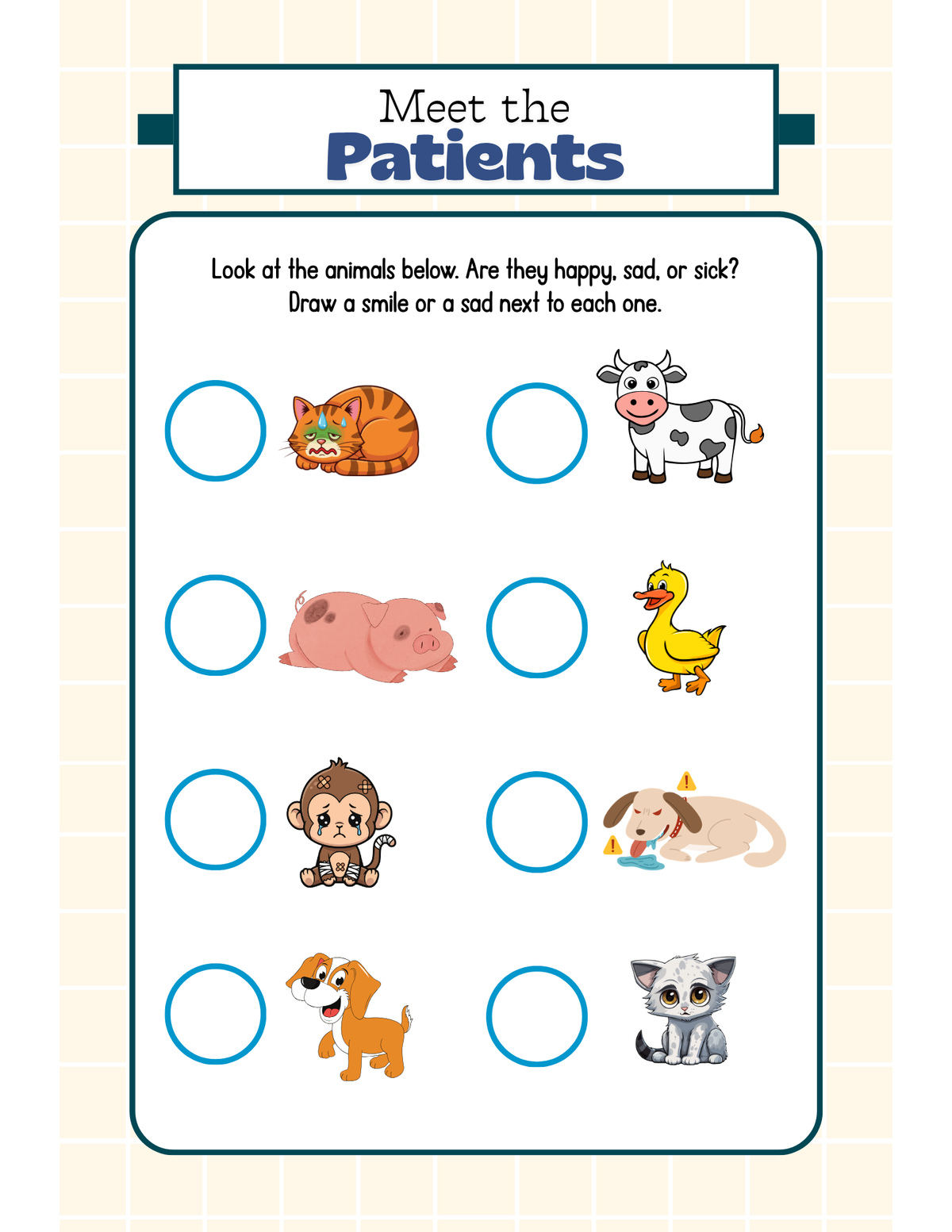 Paws and Claws Animal Clinic Pretend Play Pack | Printable Vet Role Play Worksheets & Medical Kit Printables