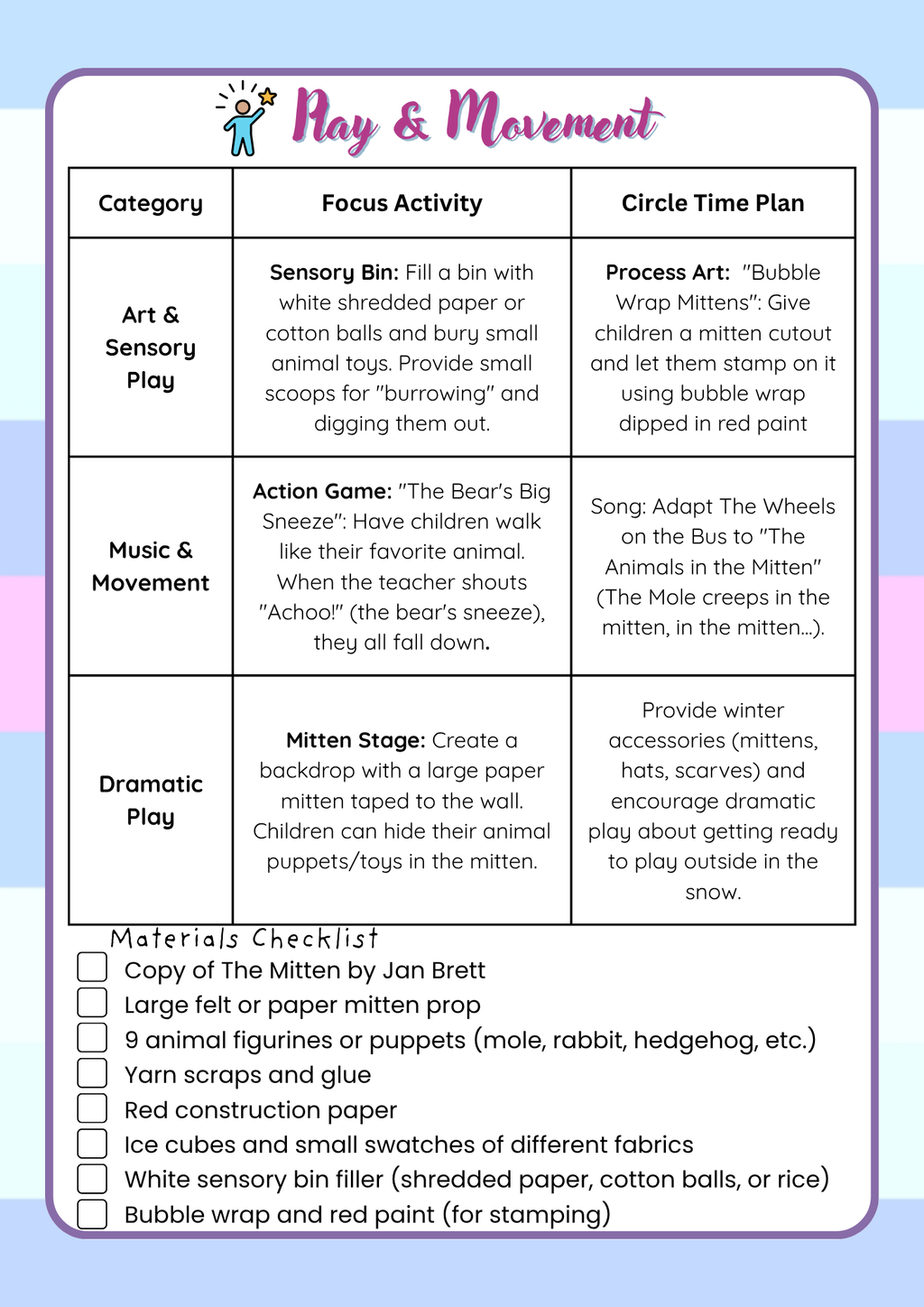 2-Year-Old Classroom: Book Week Adventure Unit: January Teacher's Guide | Everyday Play N Learn Curriculum Series