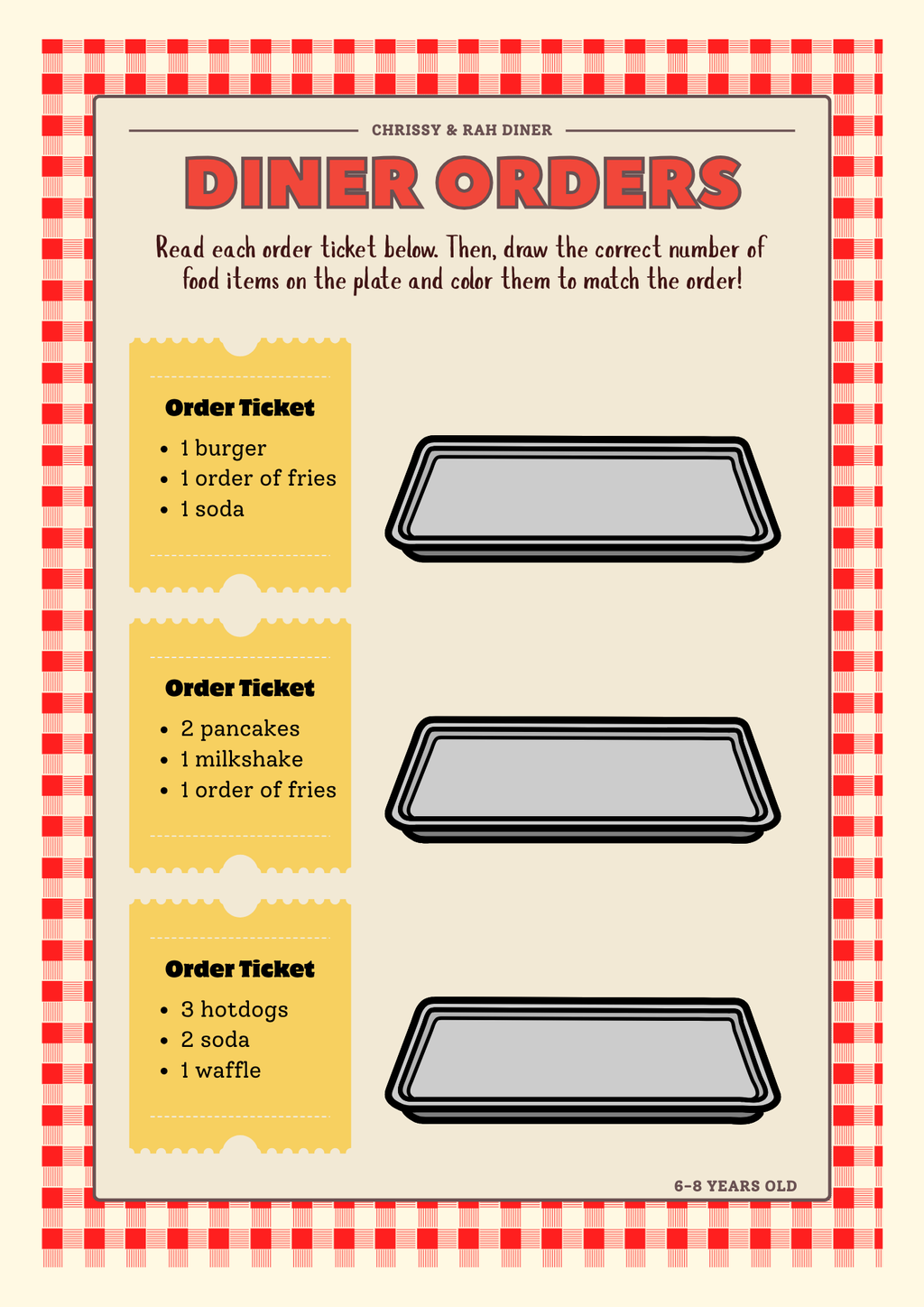 Chrissy & Rah Diner: Pretend Play Guide & Activity Workbook | Pretend Play Series