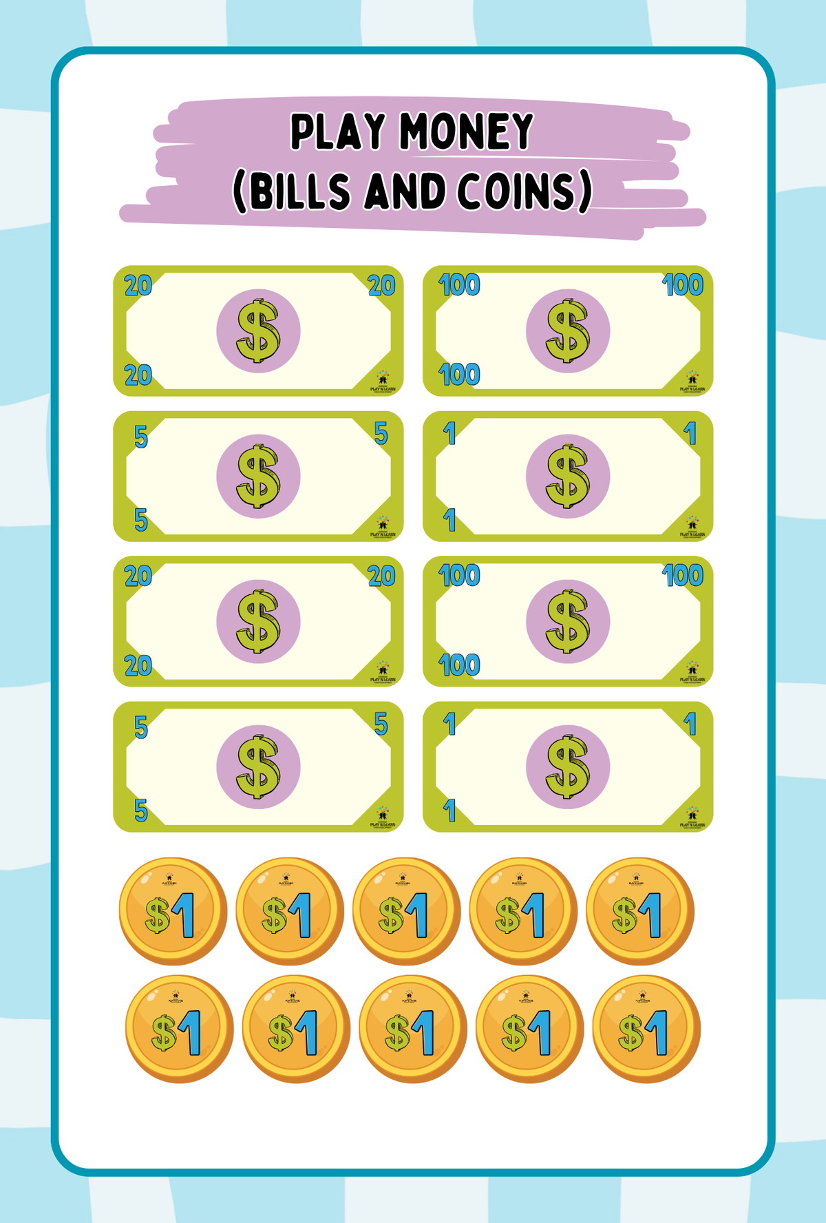 Pretend Play Money Management Resource Book